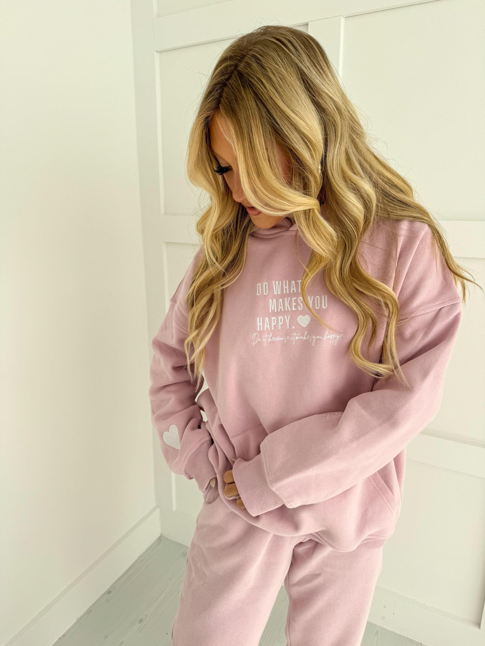 Mauve Mist Do What Makes You Happy Hoodie Product Image