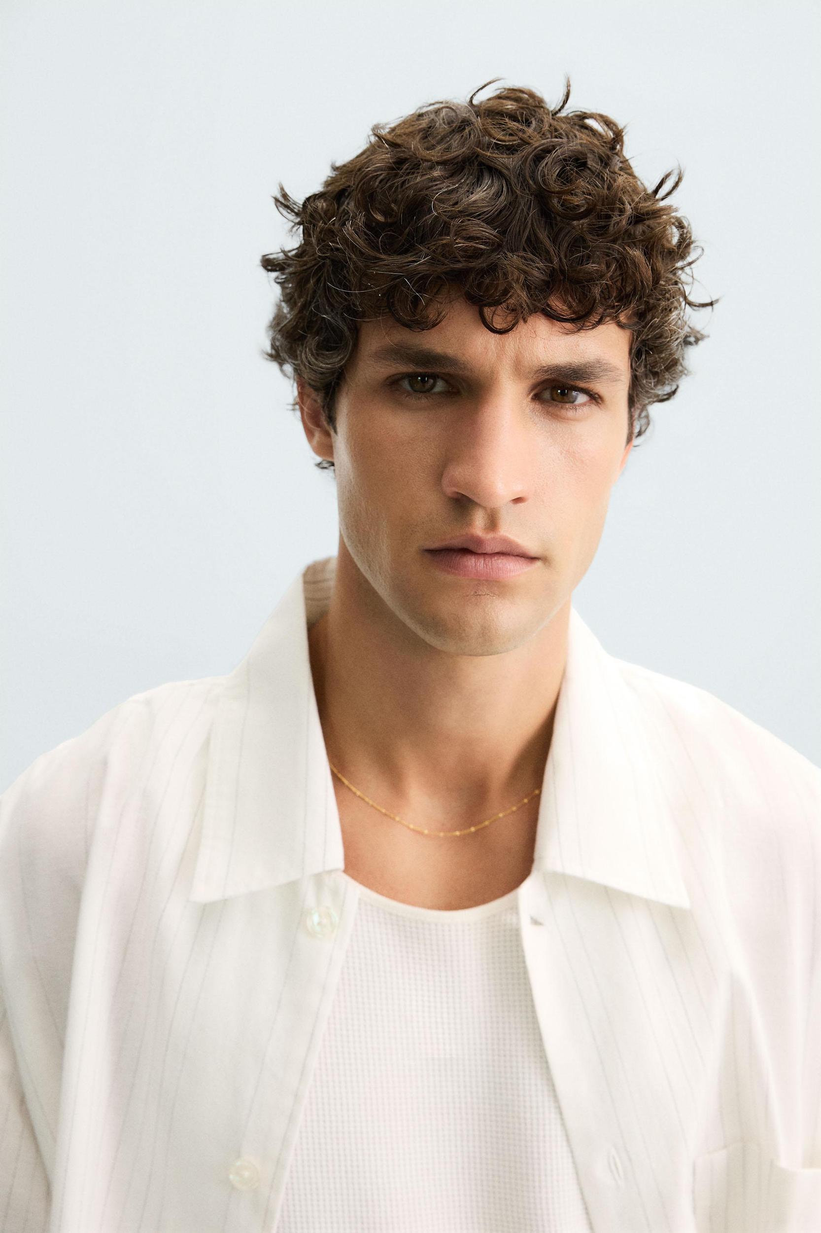 TEXTURED WEAVE STRIPED SHIRT Product Image