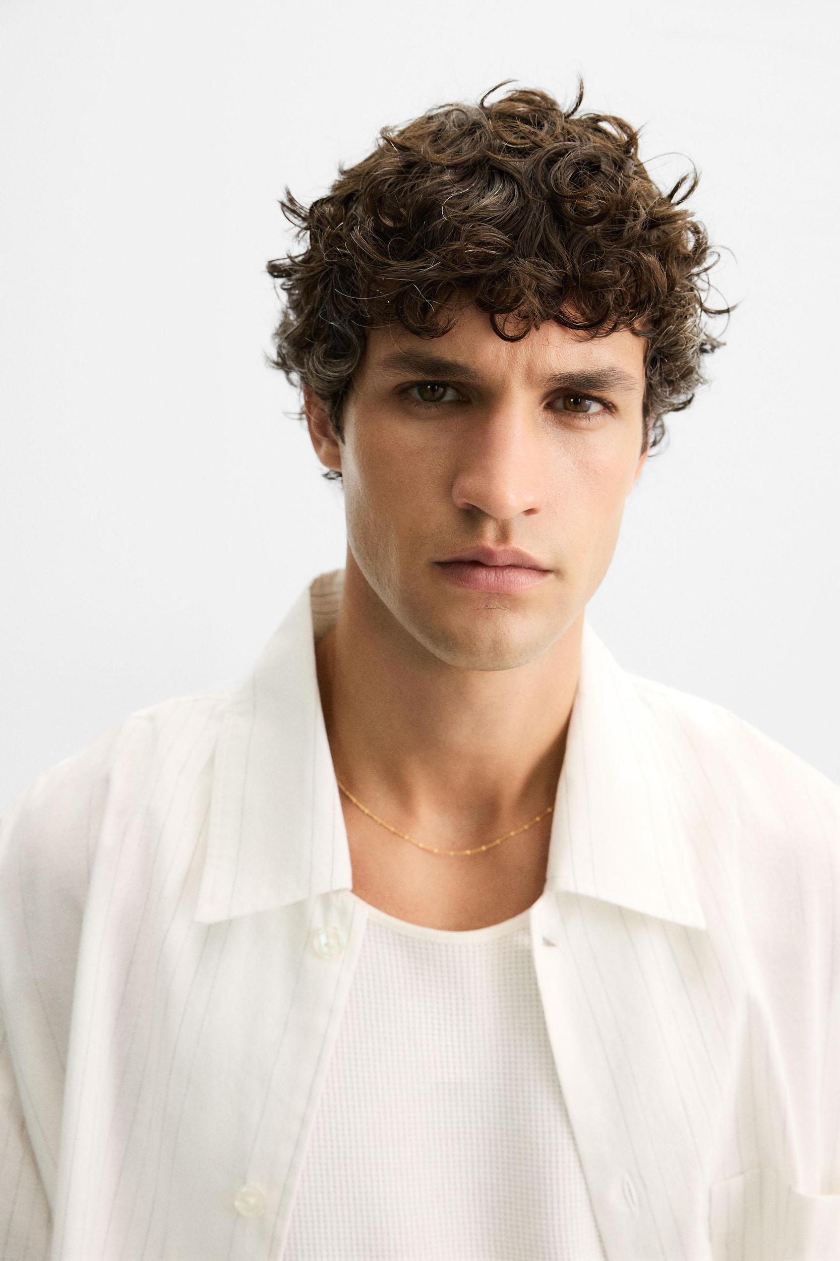 TEXTURED WEAVE STRIPED SHIRT Product Image