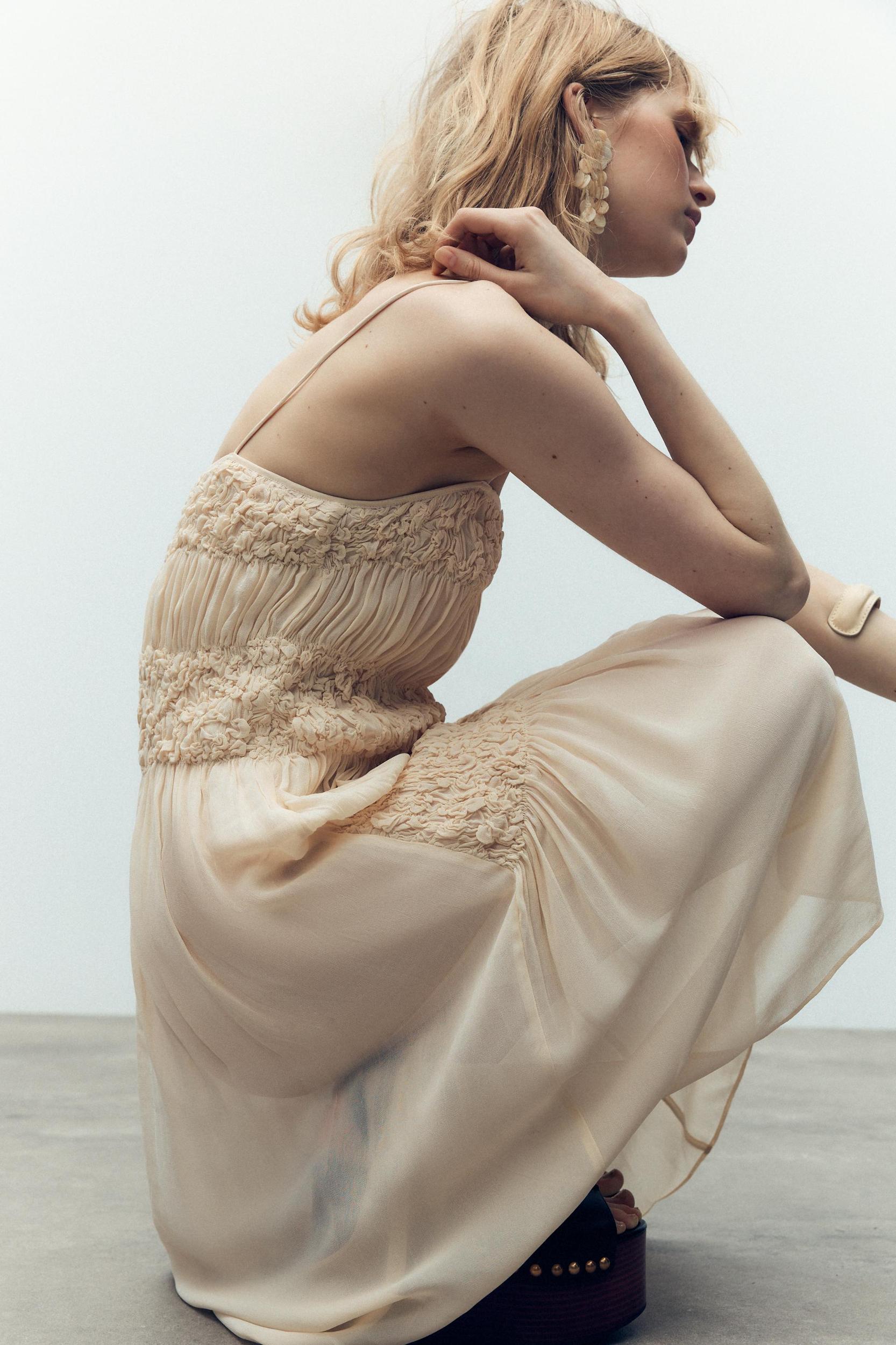 PLEATED STRAP DRESS Product Image