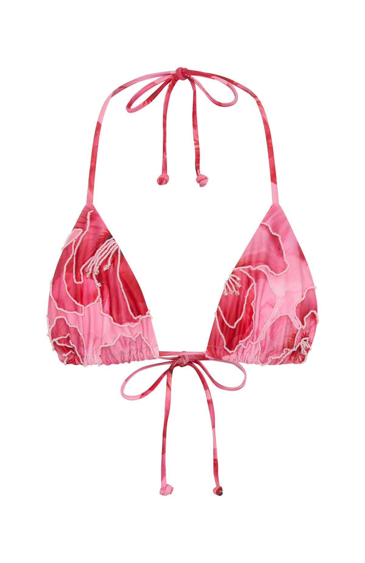 Baia Coast Beaded Bikini Top Sugar Rose Product Image