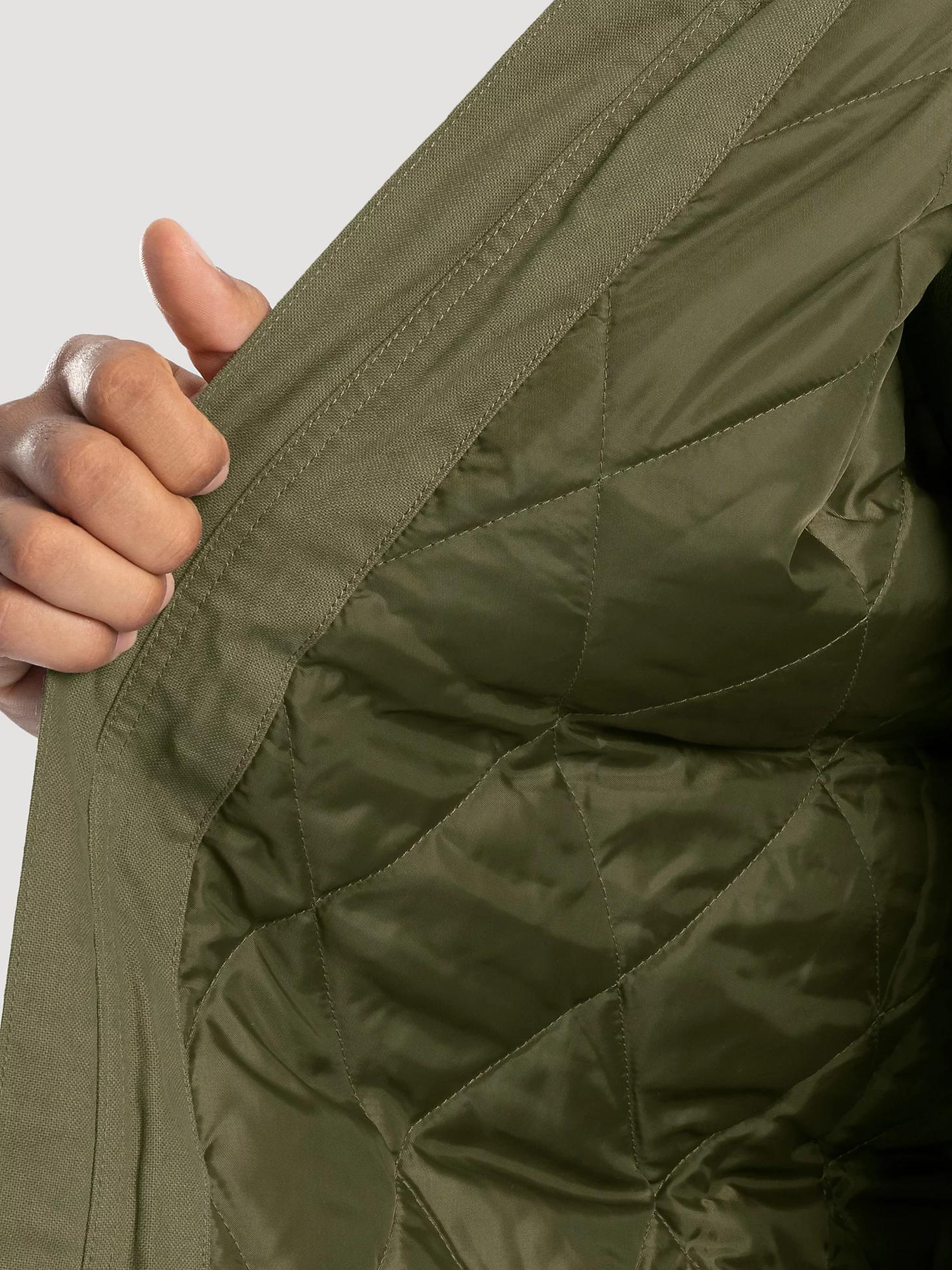 Men's Hooded Workwear Quilted Lined Shirt Jacket in Grape Leaf Product Image