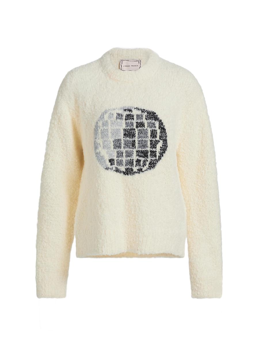 Womens Hand-Knit Disco Ball Sweater Product Image