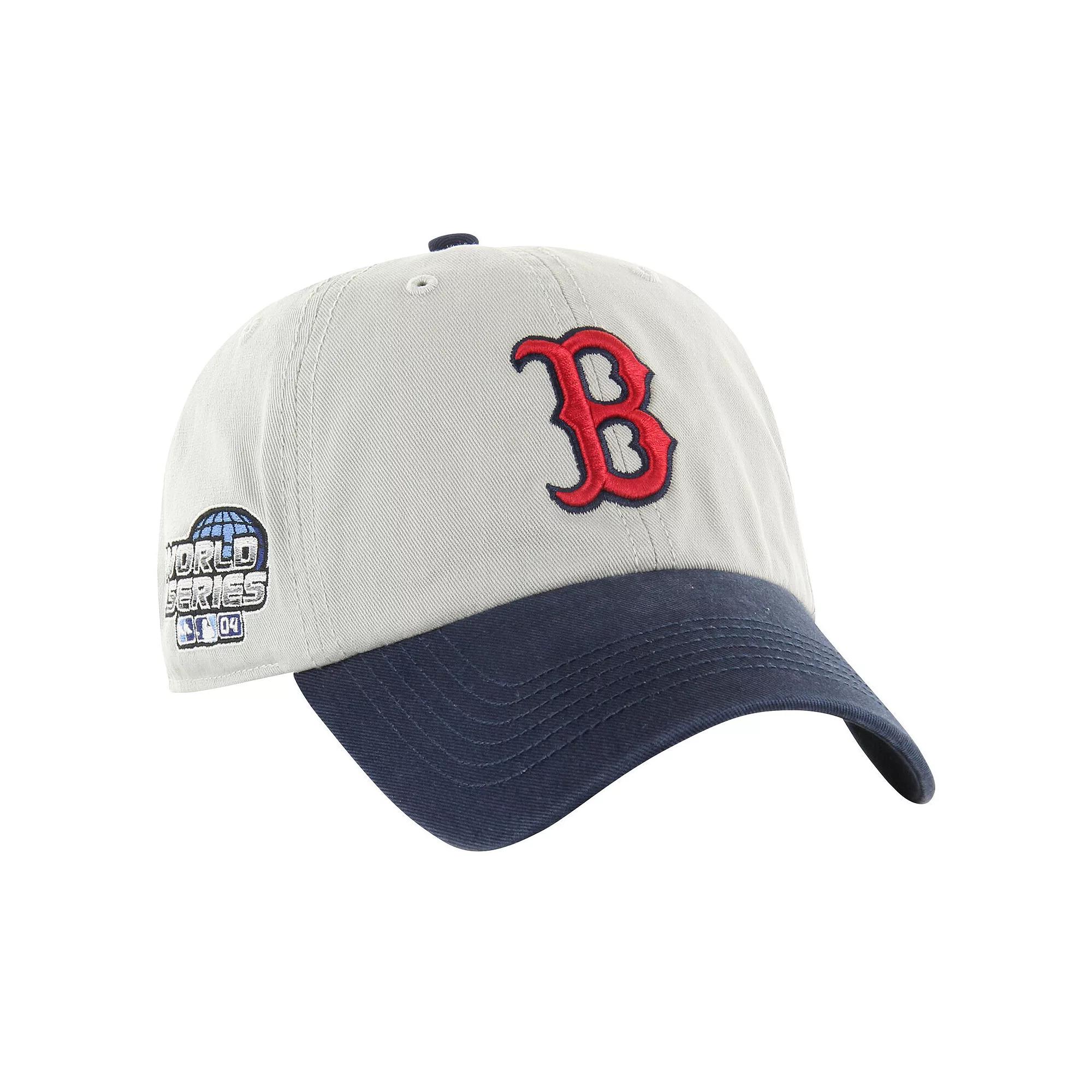 Men's '47 Gray/Navy Boston Red Sox Sure Shot Classic Franchise Fitted Hat, Size: Large, Grey Product Image