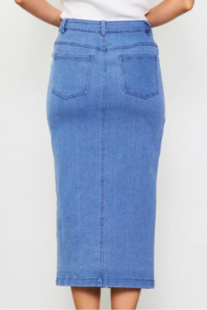 DENIM MIDI SKIRT Product Image