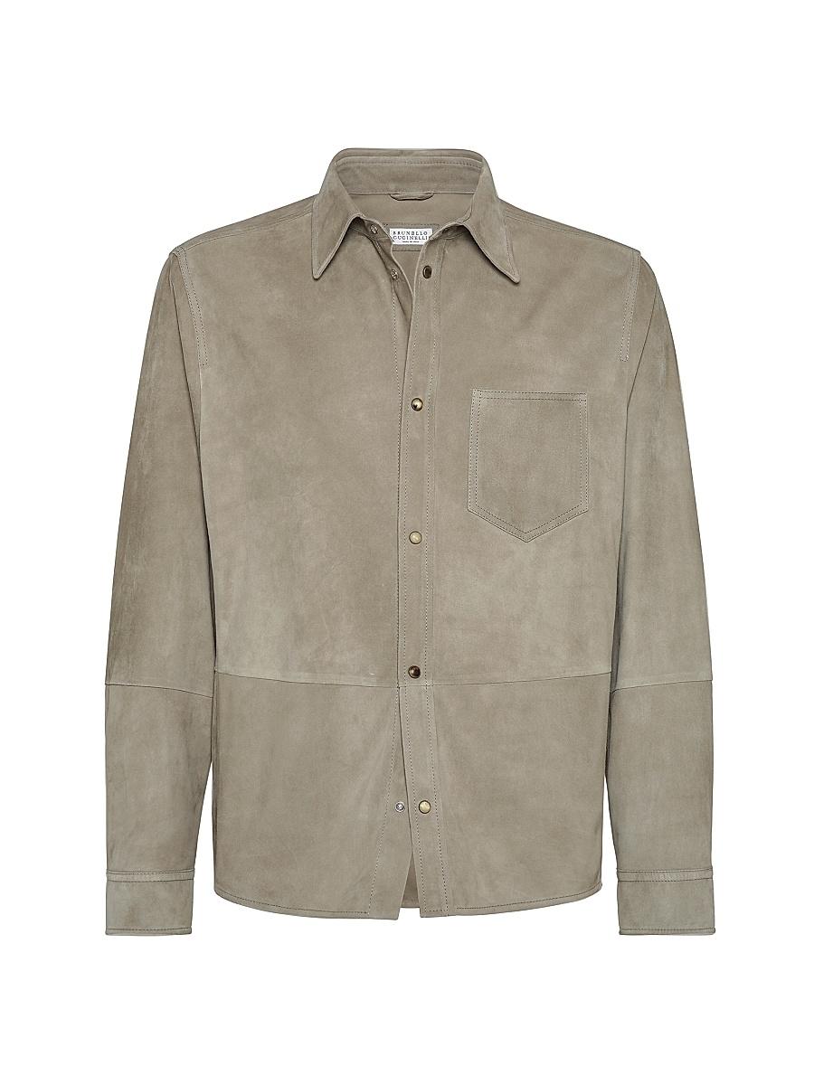 Mens Double Face Suede Overshirt Product Image