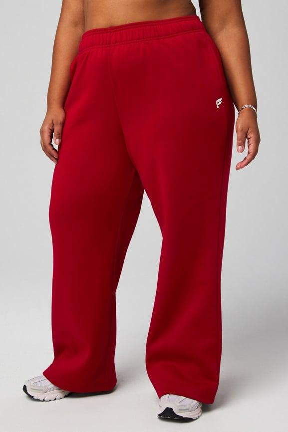 Cozy Fleece Wide Leg Sweatpant Product Image