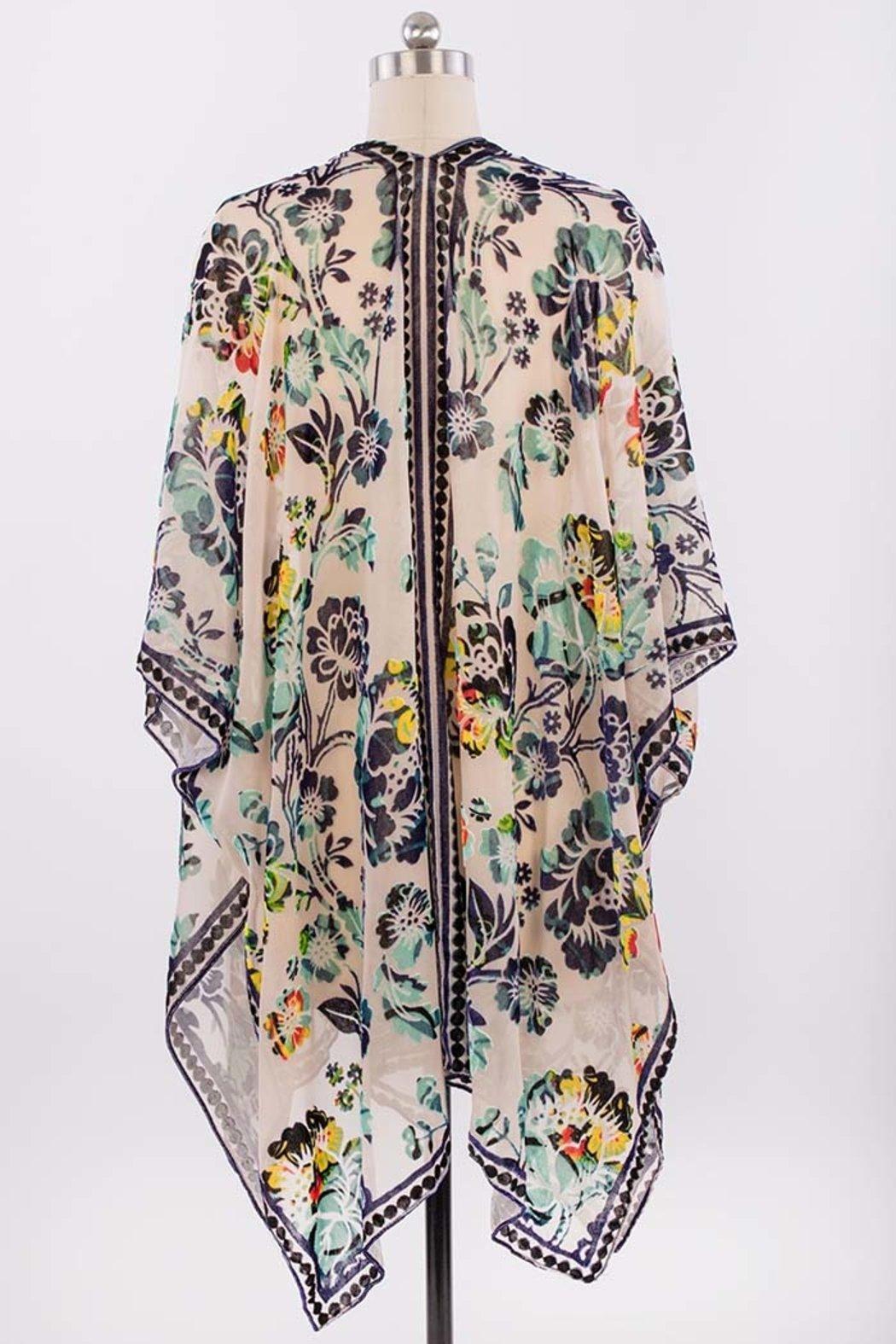 Floral Sheer Velvet Ruana Product Image