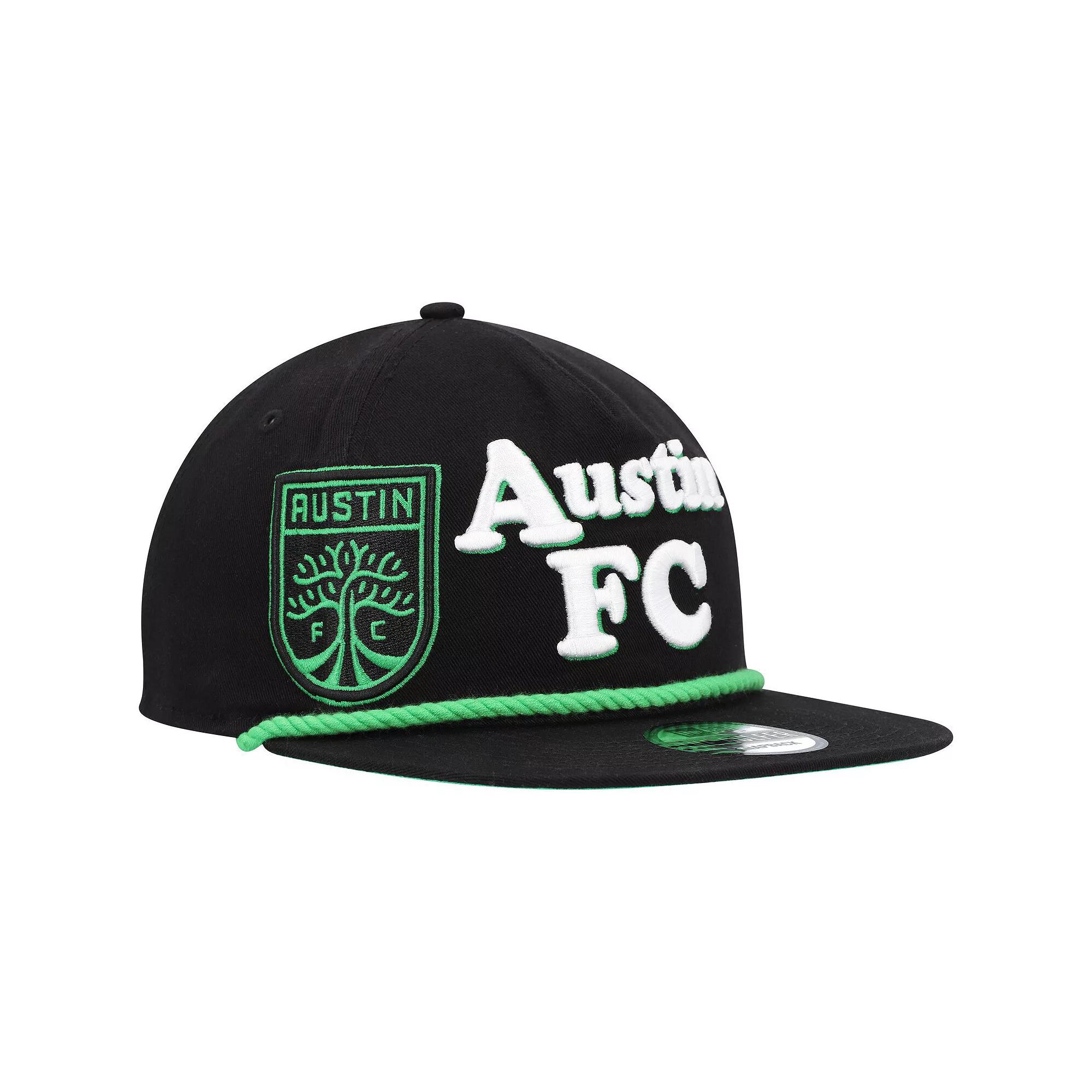 Men's New Era  Black Austin FC Heritage The Golfer Snapback Hat, Afc Black Product Image