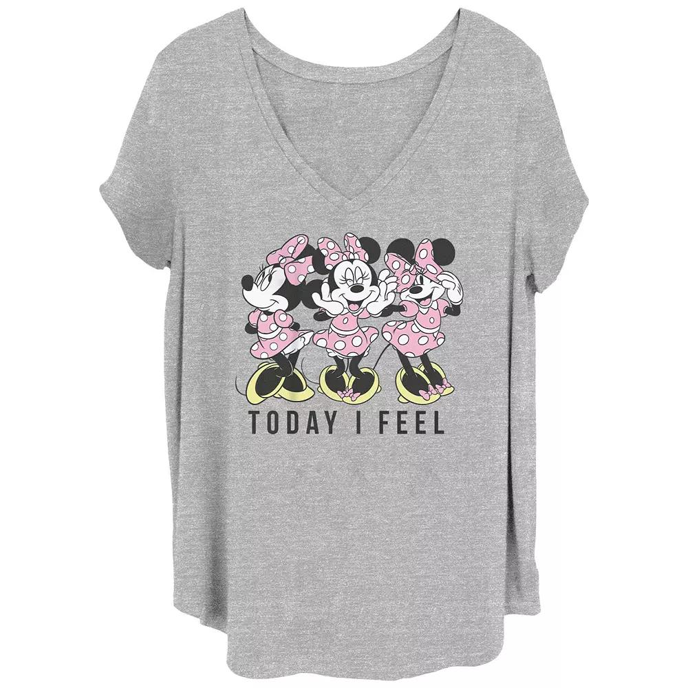 Disney's Minnie Mouse Feels Juniors' Plus Graphic Tee, Women's, Size: 4XL, Grey Gray Product Image