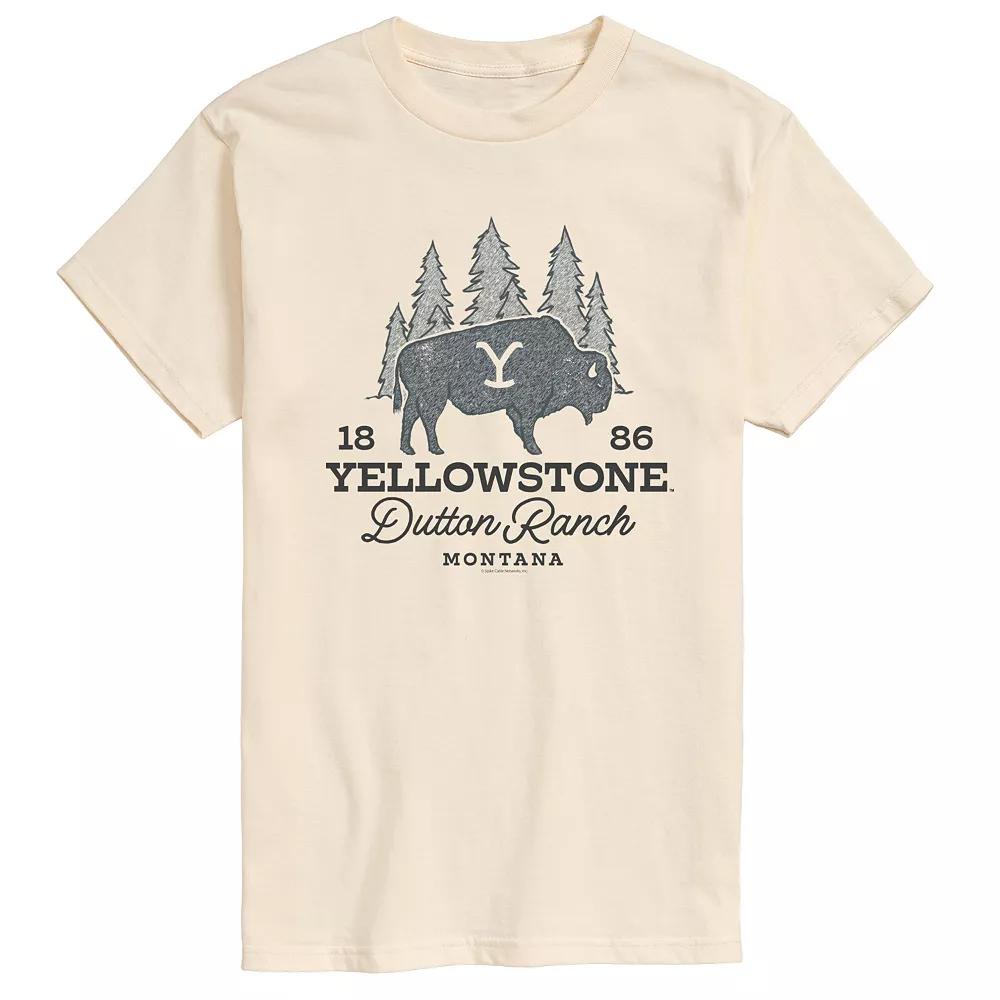 Men's Yellowstone Dutton Ranch Bison Graphic Tee,  Product Image