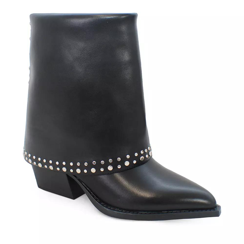 Yoki Gayle Women's Mid Shaft Studded Western Boots,  Product Image