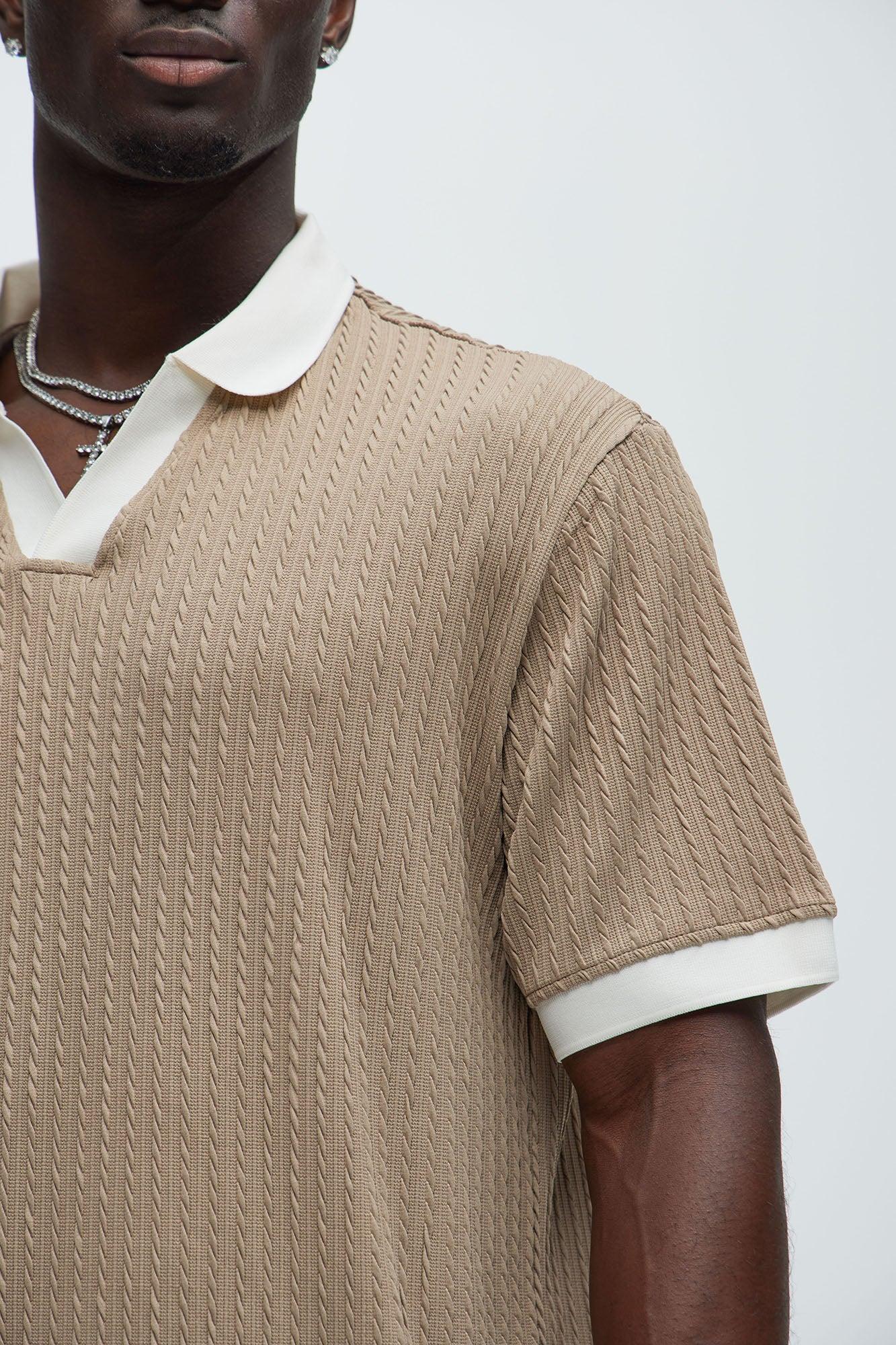 Dog In Me Textured Polo - Taupe/combo Product Image