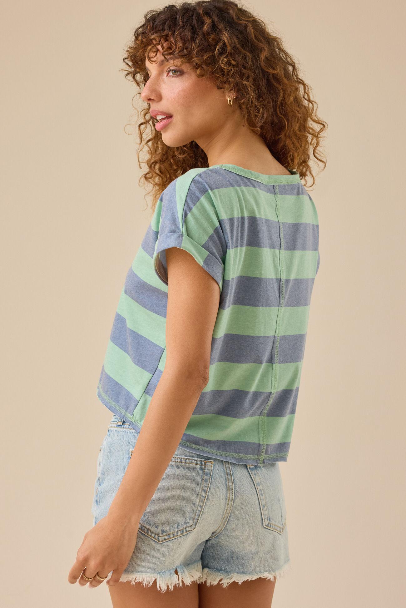 Demi Boxy Stripe Tee Product Image