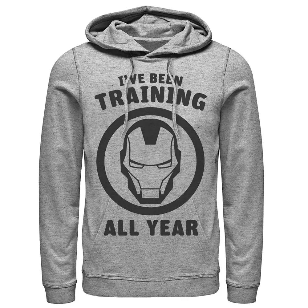 Men's Marvel Avengers Iron Man I've Been Training All Year Logo Hoodie,  Product Image