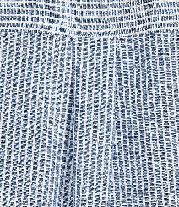 Westbound Plus Size Stripe Print 3/4 Sleeve V-Neck Top Product Image