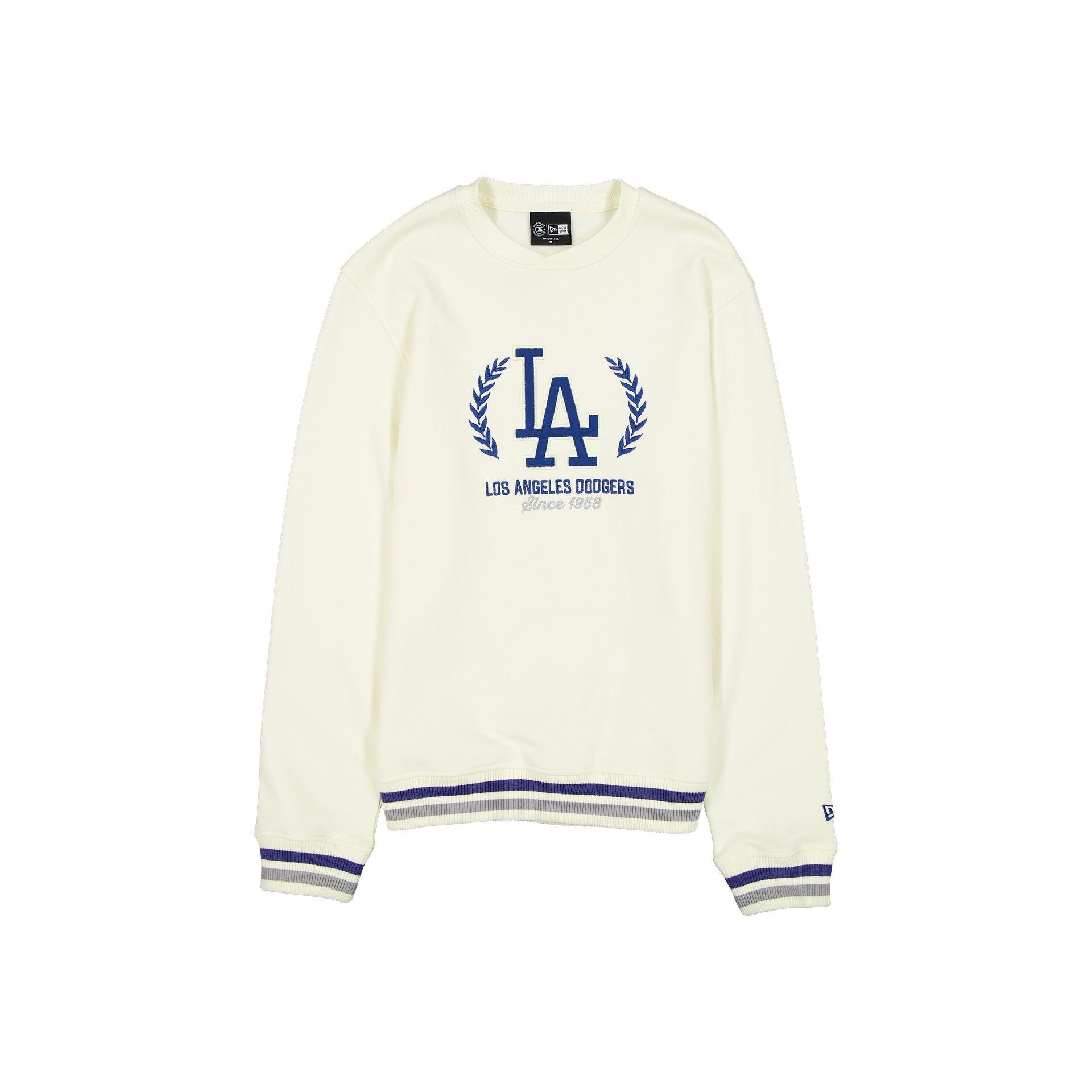 Los Angeles Dodgers Throwback Chrome White Crewneck Male Product Image