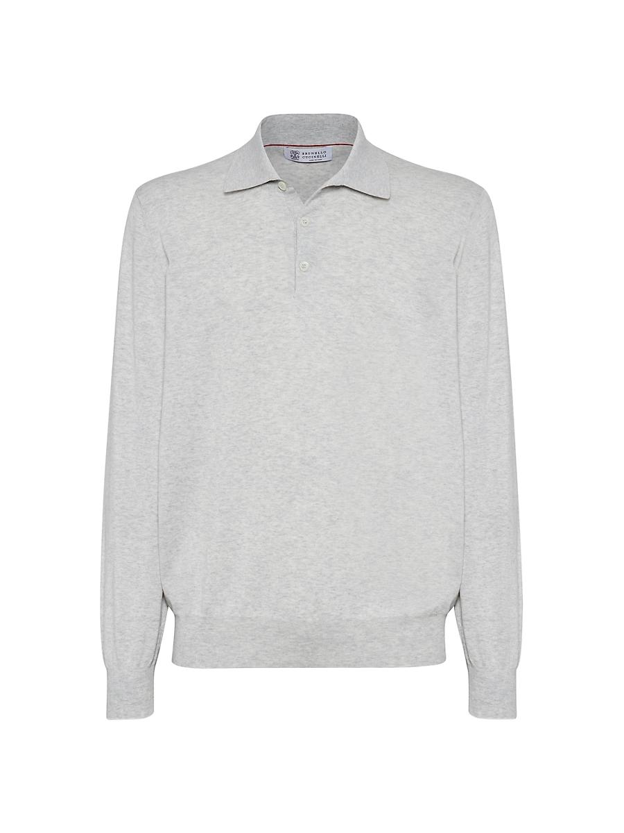 Mens Cotton Lightweight Polo Style Sweater Product Image