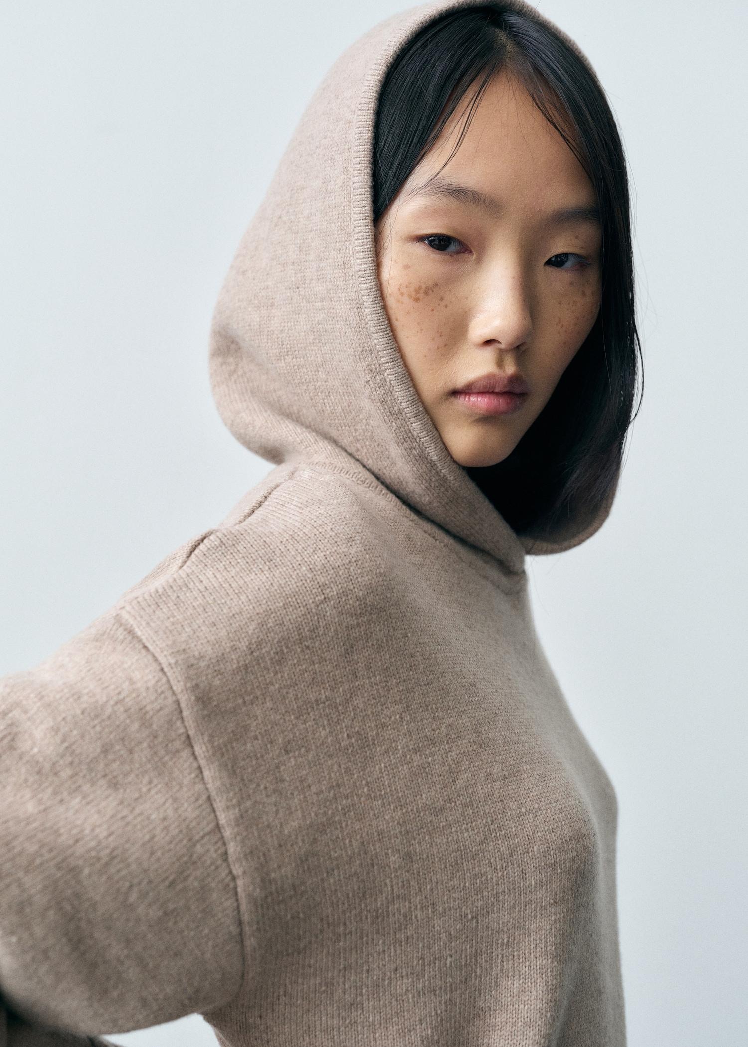 Wool-blend hooded sweater - Women | MANGO USA Product Image