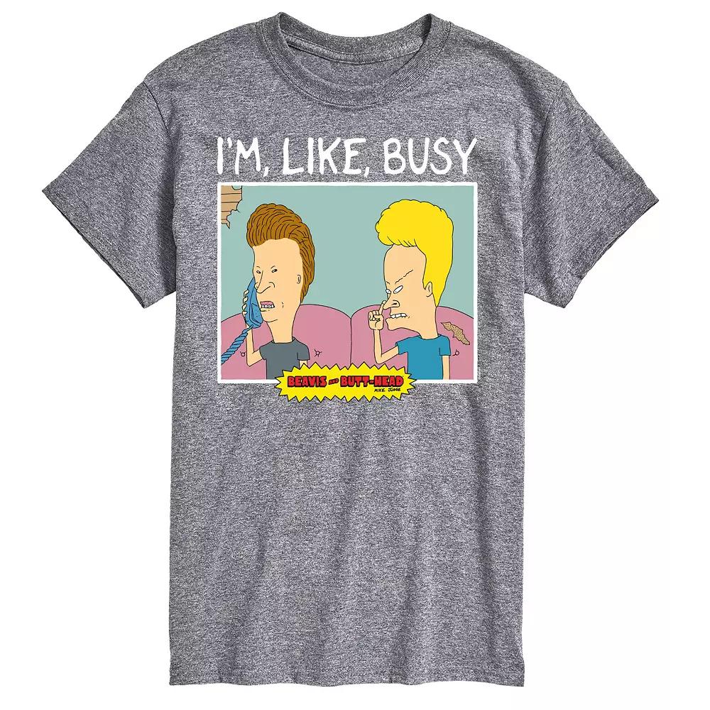 Big & Tall Beavis & Butthead I'm Like Busy Tee, Men's,  Product Image