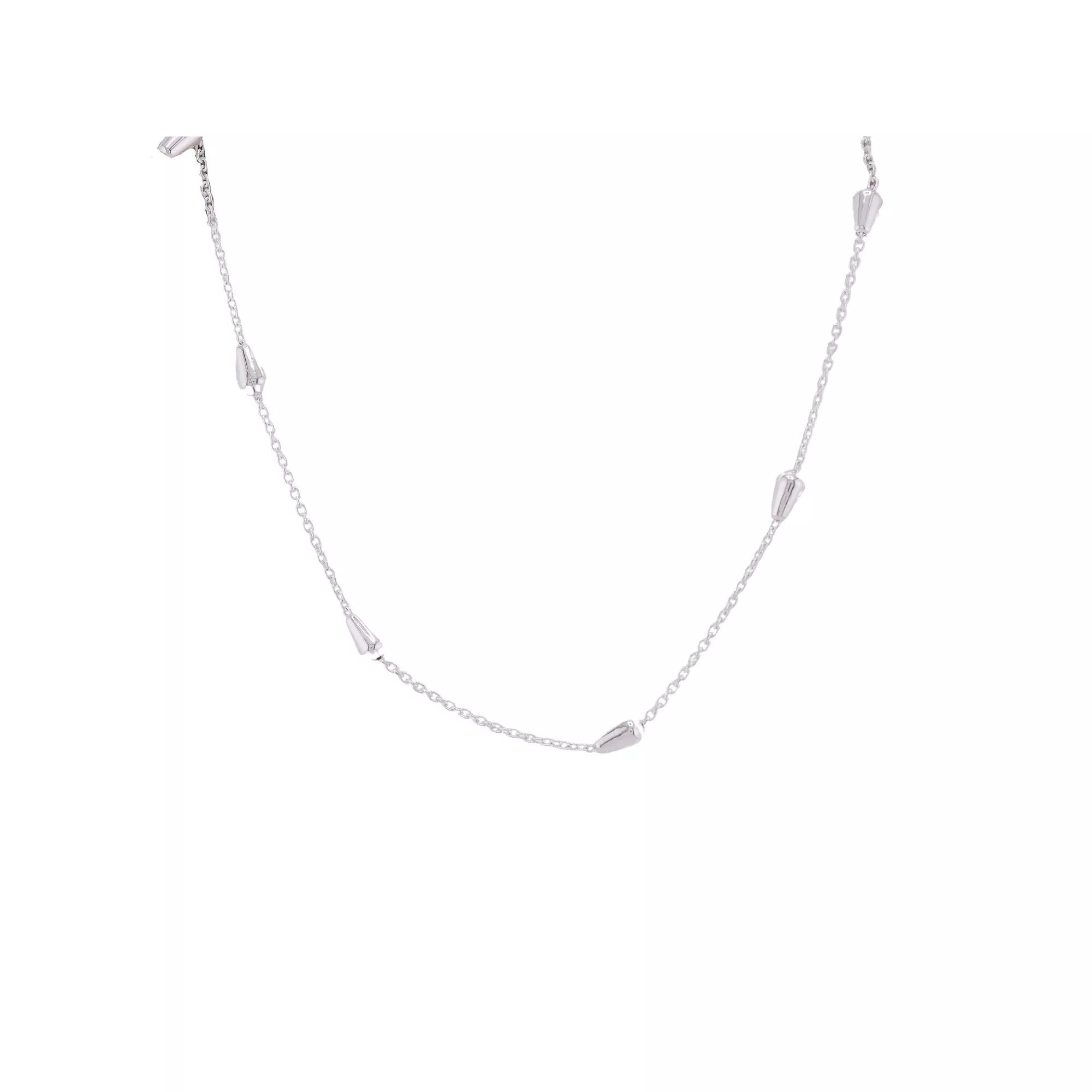 Primavera Sterling Silver Electroplated Bullet Station Chain Bracelet, Women's,  Product Image