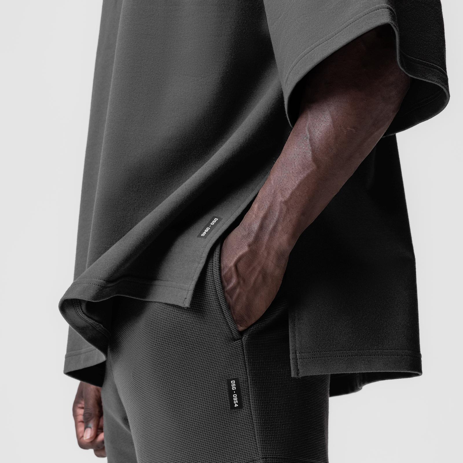 0945. Micro-Terry Warm-Up Tee - Black Product Image