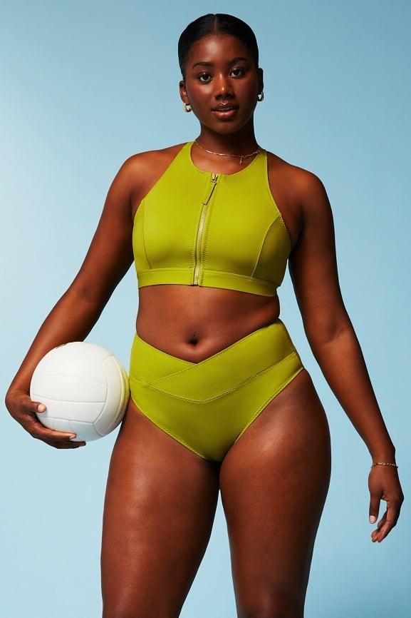 High Tide Zip-Front Swim Top Product Image