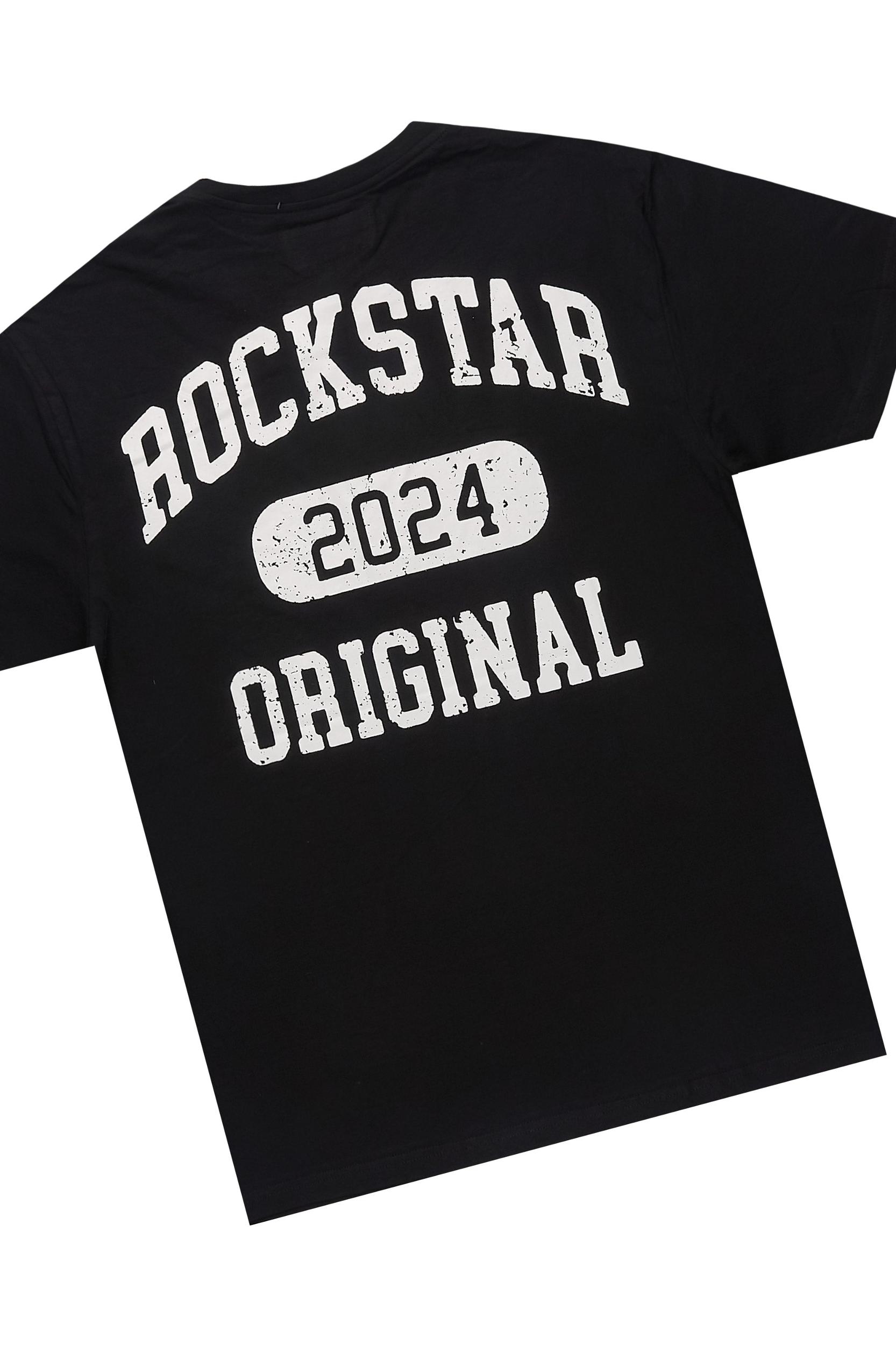 Lex Black T-Shirt/Short Set Male Product Image