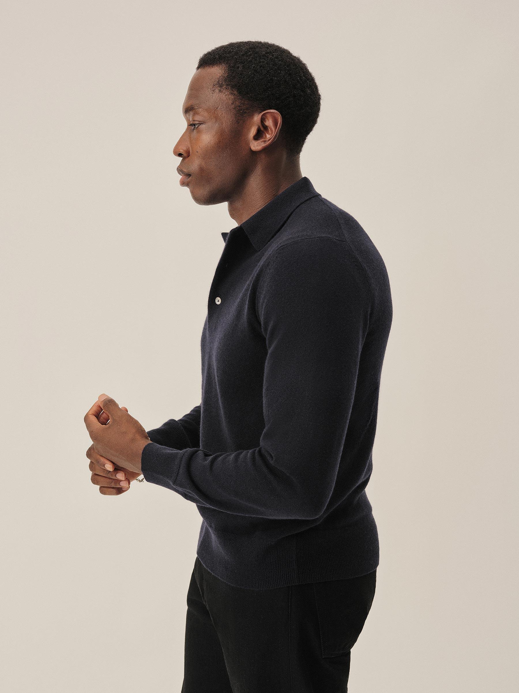 Dress Navy California Cashmere Polo Product Image
