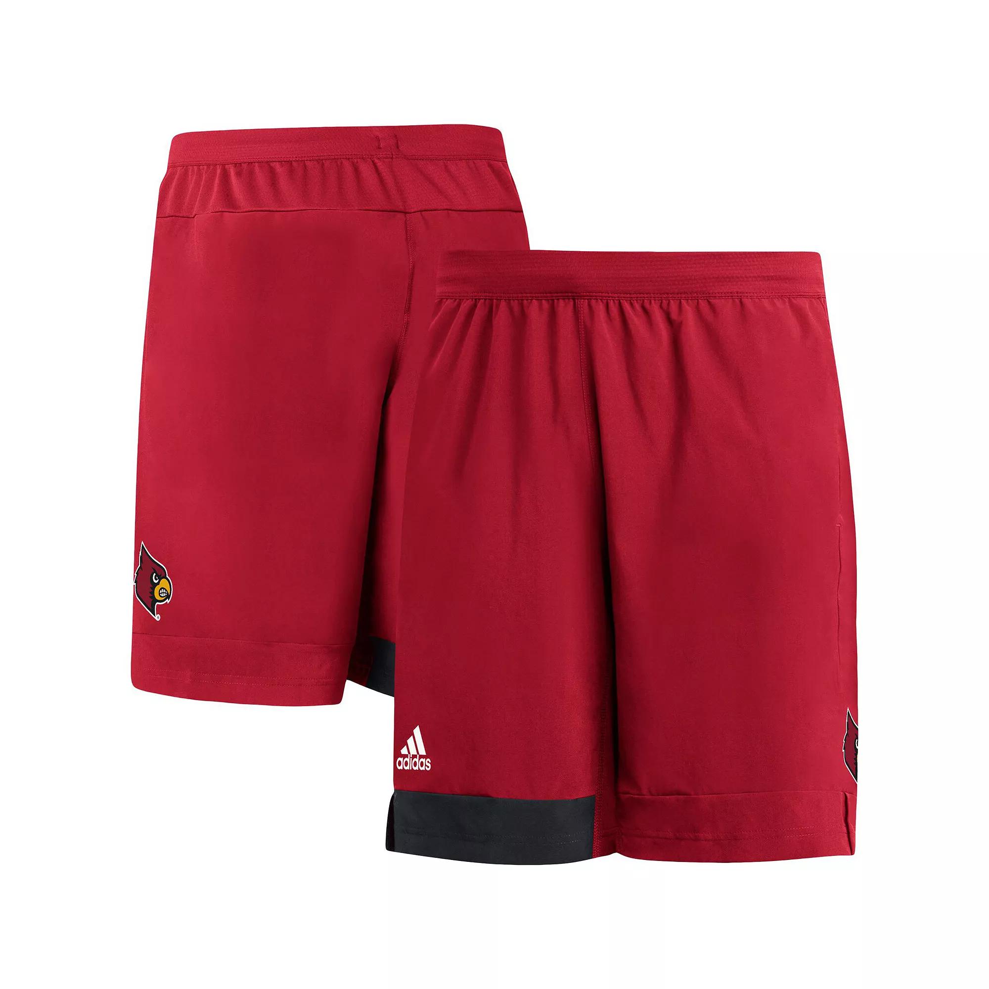Men's adidas Red Louisville Cardinals Training Shorts, Size: Small Product Image