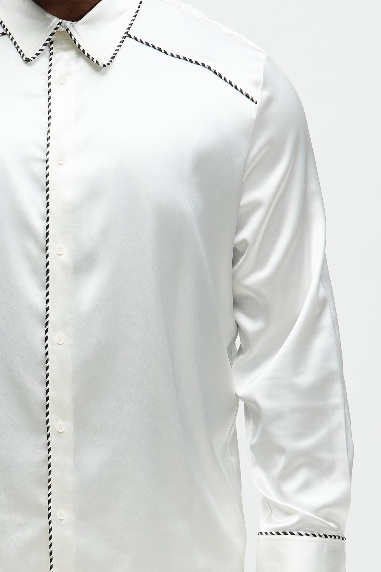 Luxe Button Up Shirt - White Male Product Image