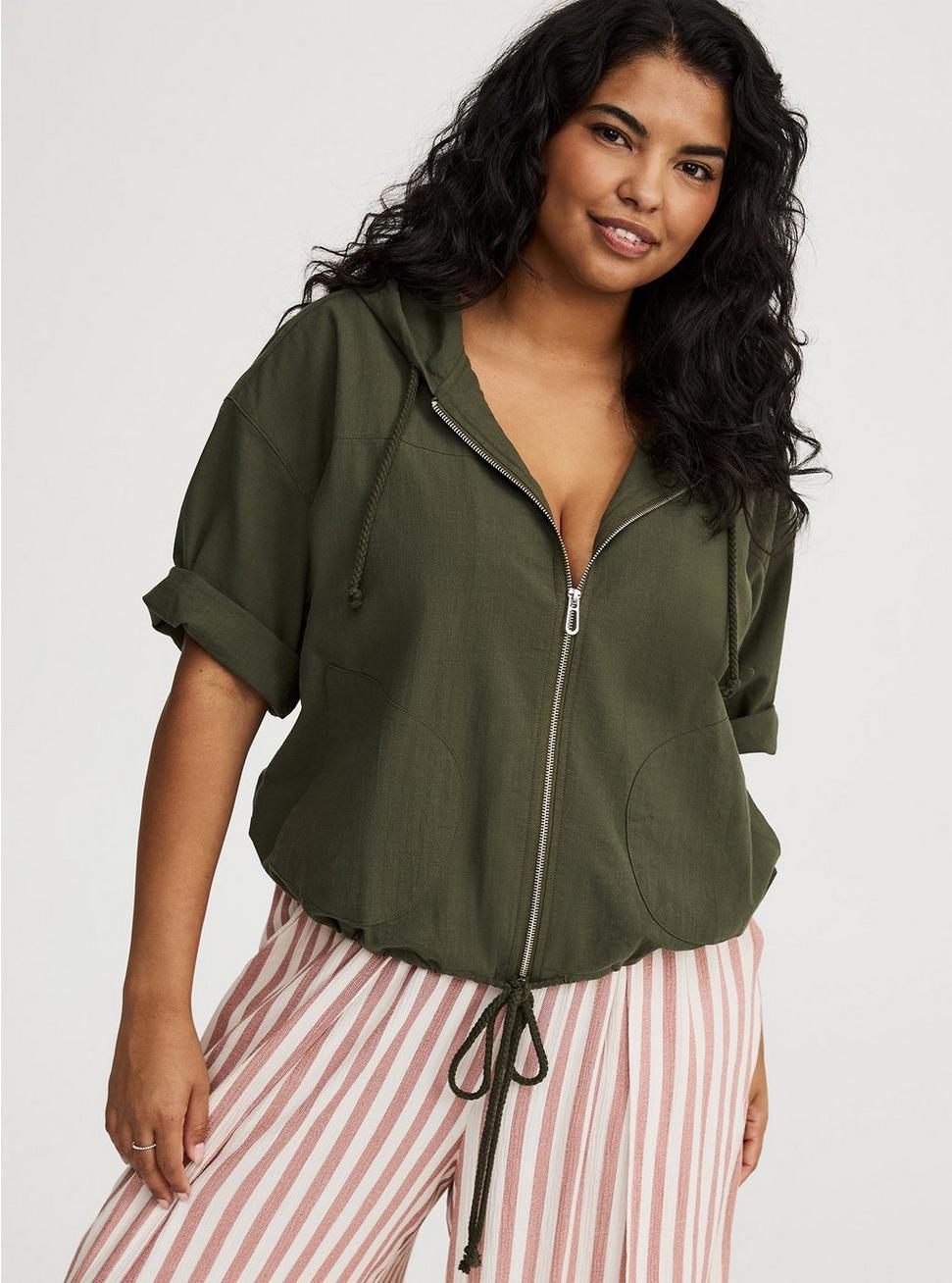 Cropped Cotton Hoodie Product Image