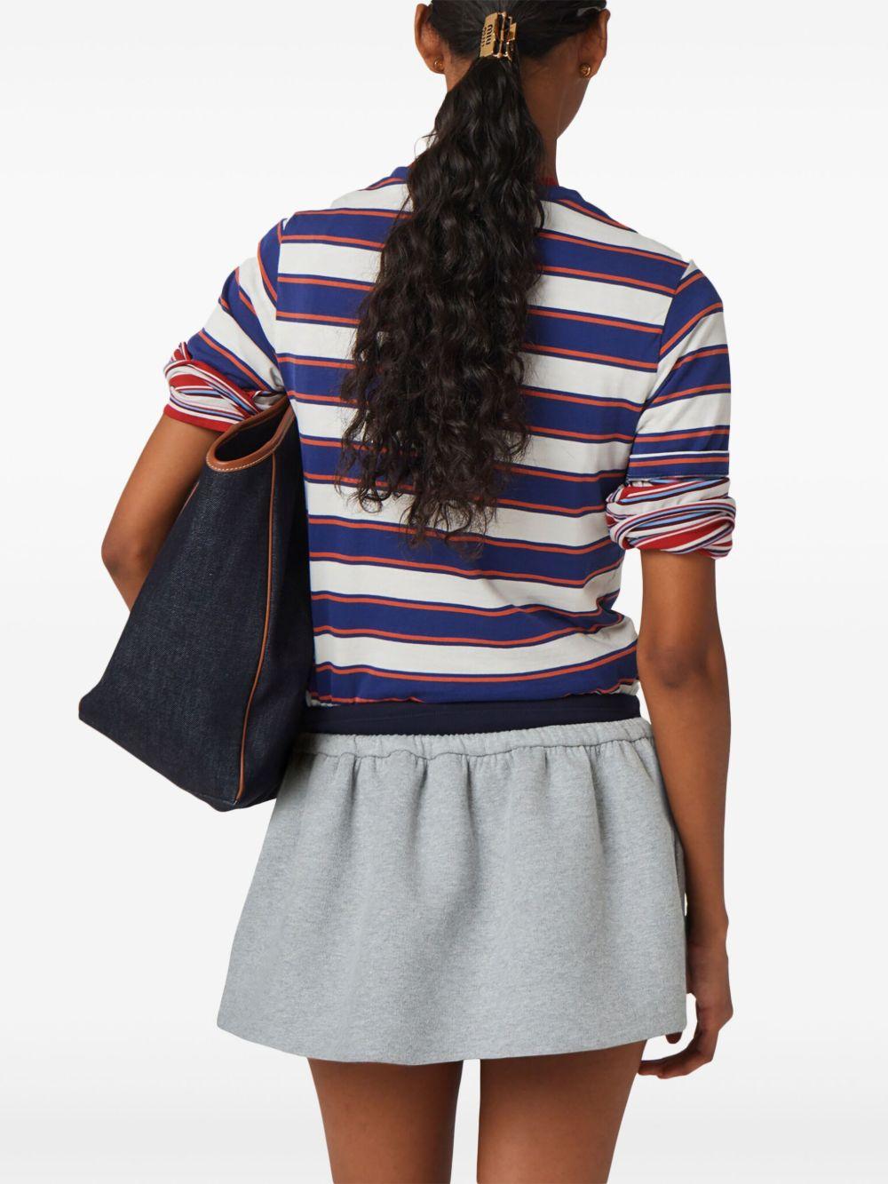 striped cotton T-shirt Product Image