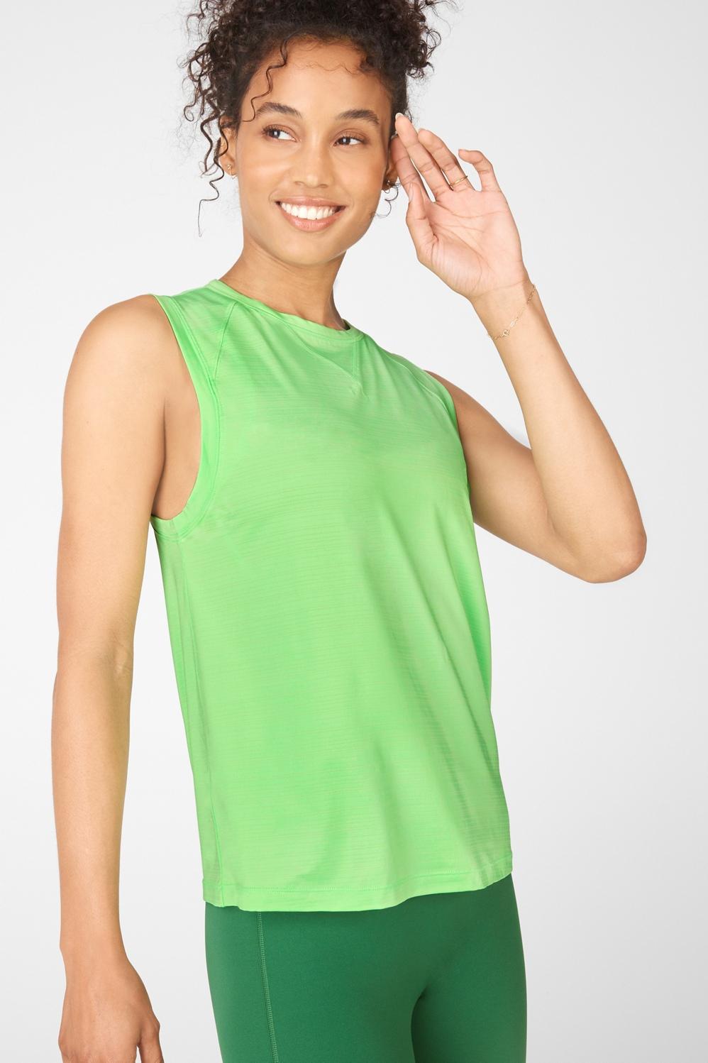 Fabletics Eco-Conscious Muscle Tank Womens green plus Size 4X Product Image