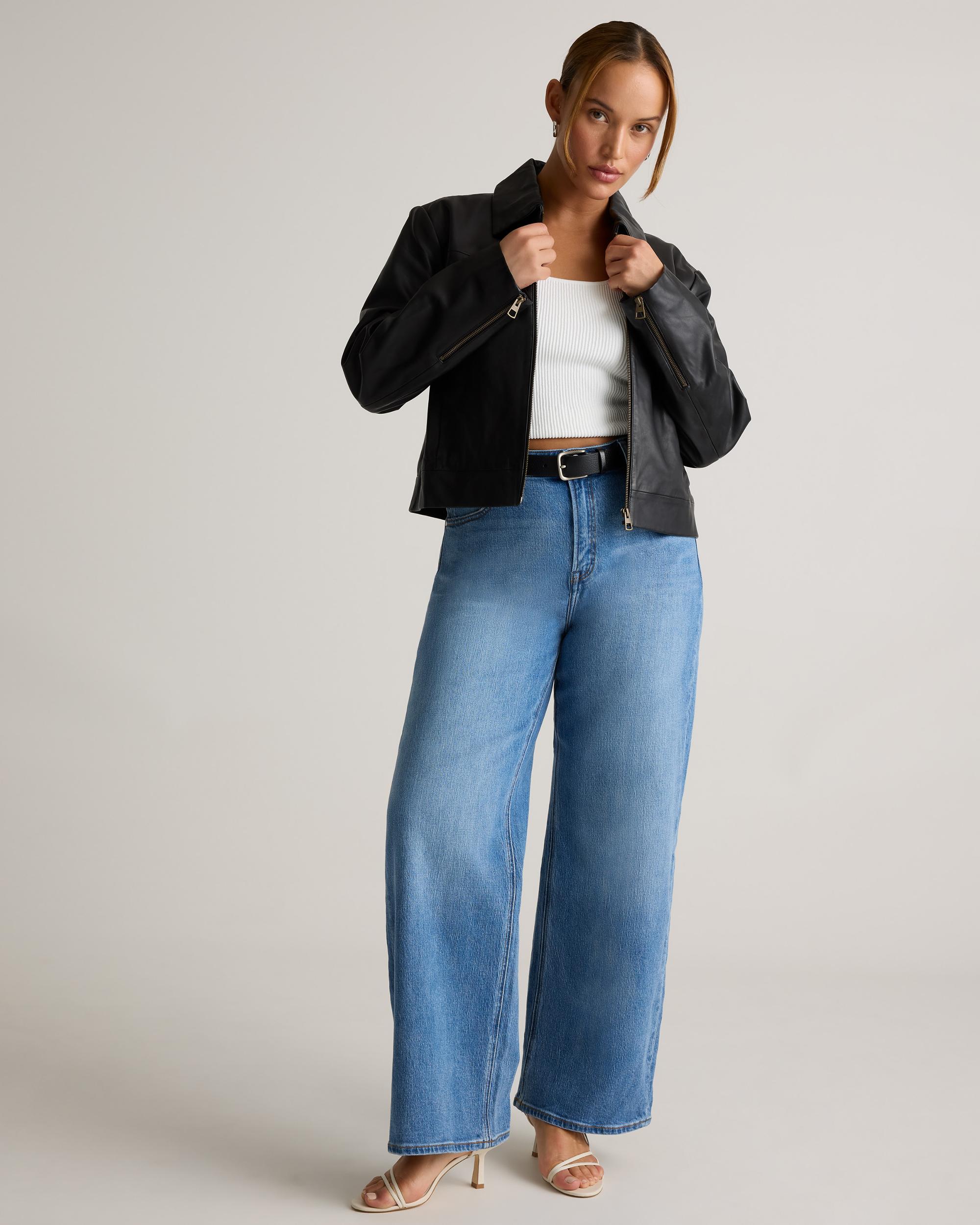 Quince | Women's Bella Stretch Relaxed Straight Jeans Organic Cotton Product Image