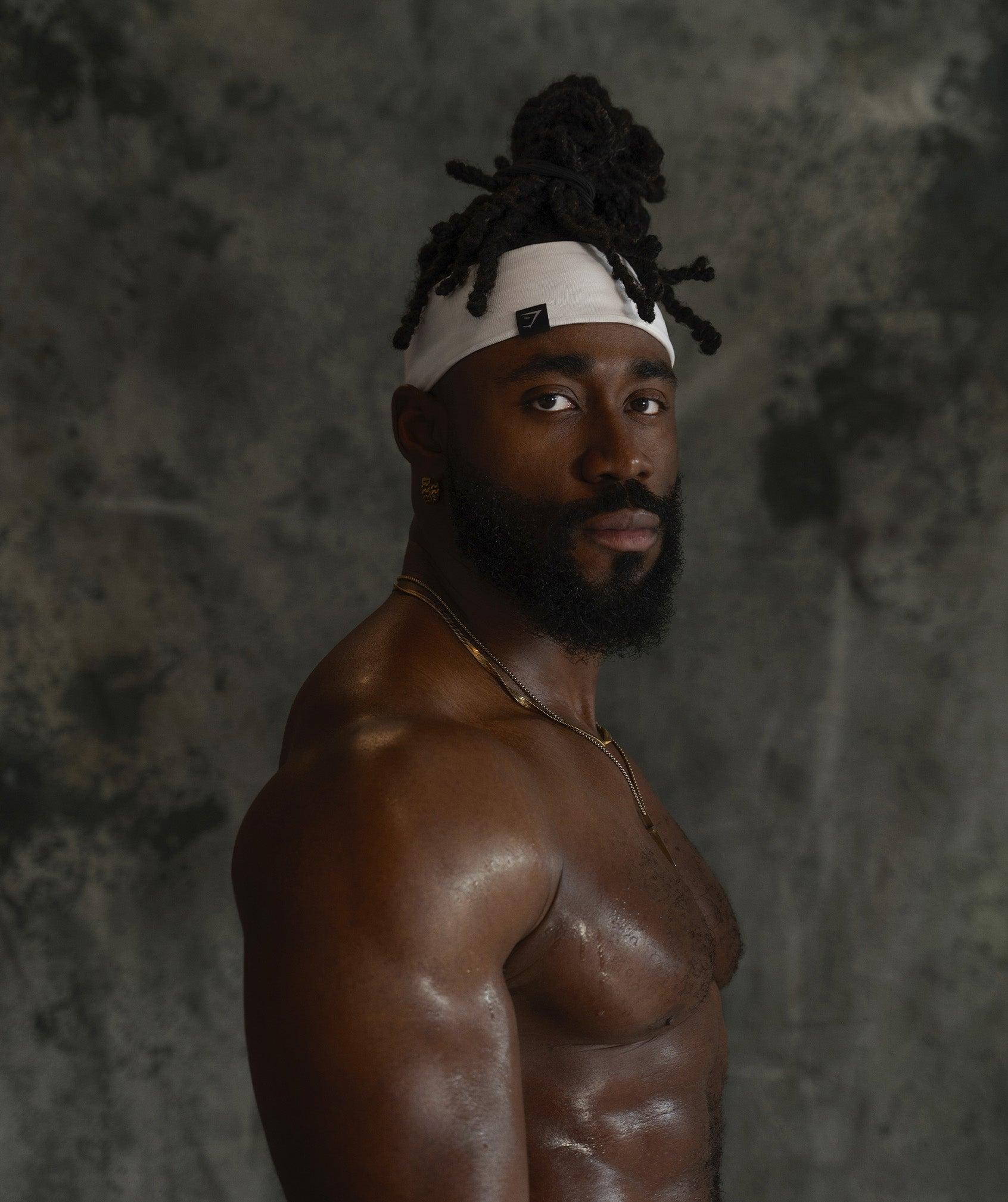 Gymshark Diffuse Sweat Headband - White Product Image