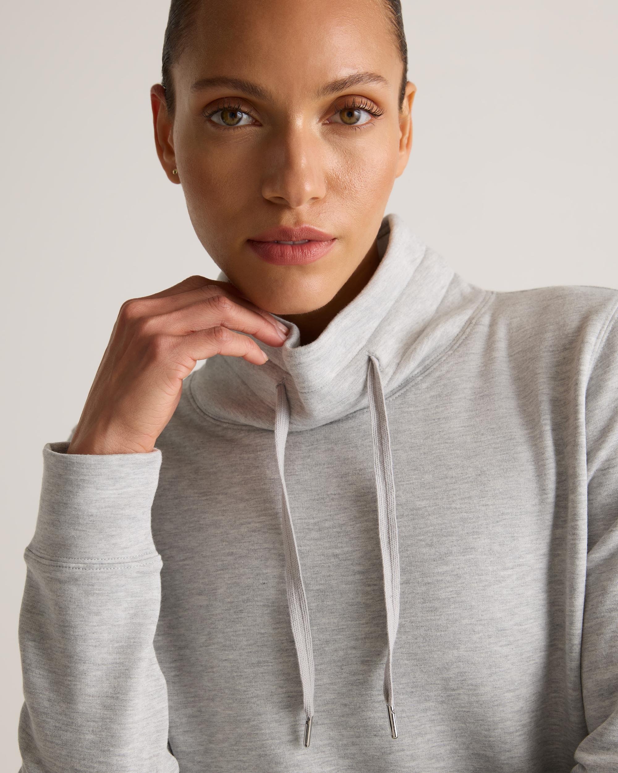 Quince | Women's SuperSoft Fleece Mock Neck Pullover Lenzing Modal Product Image