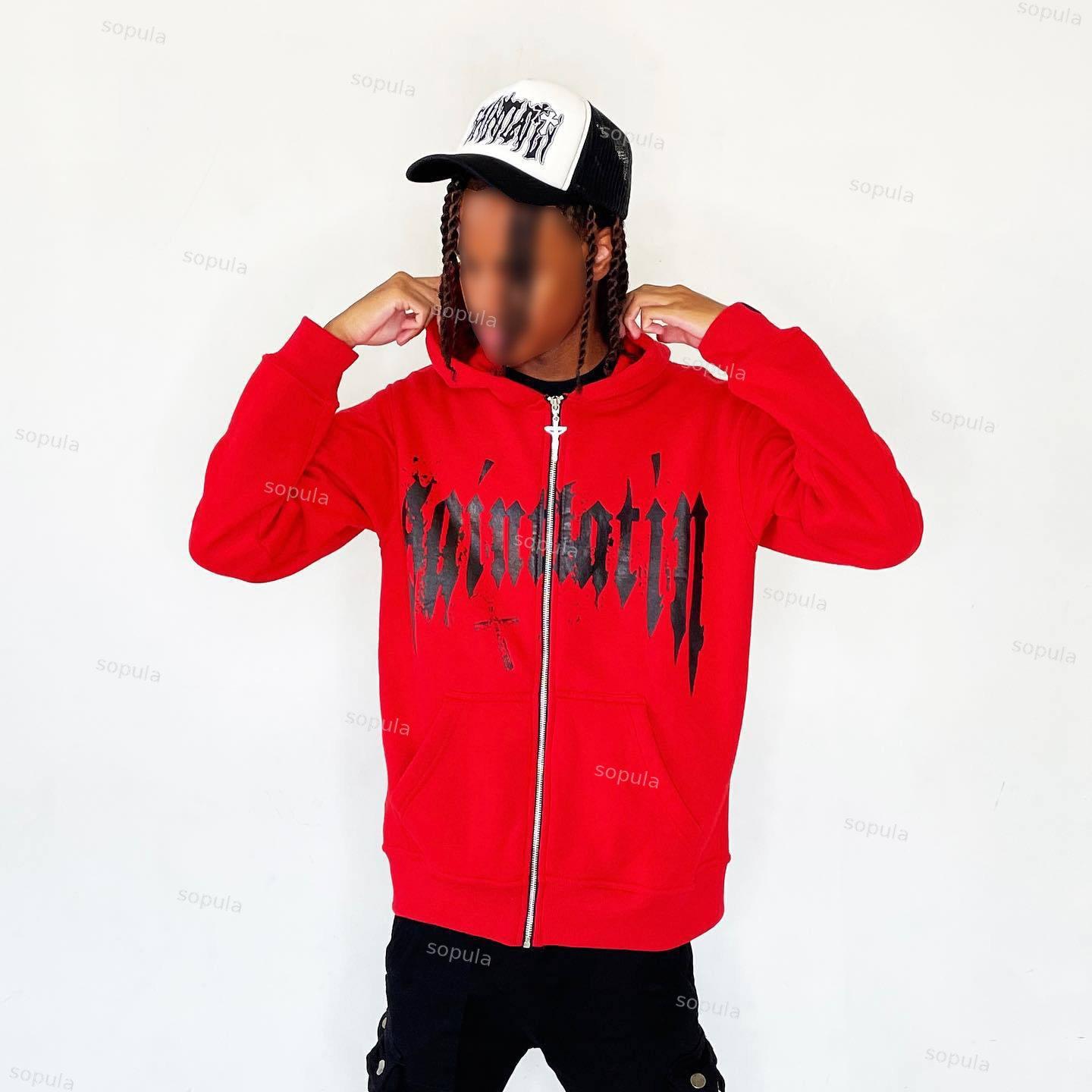 Sopula Vintage Peace Heaven Print Hoodie Product Image