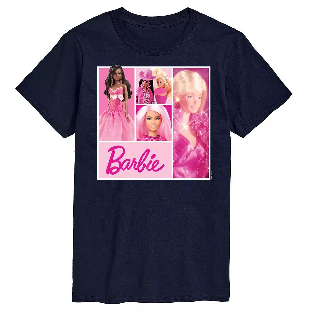 Big & Tall Barbie® Grid Graphic Tee, Men's,  Product Image
