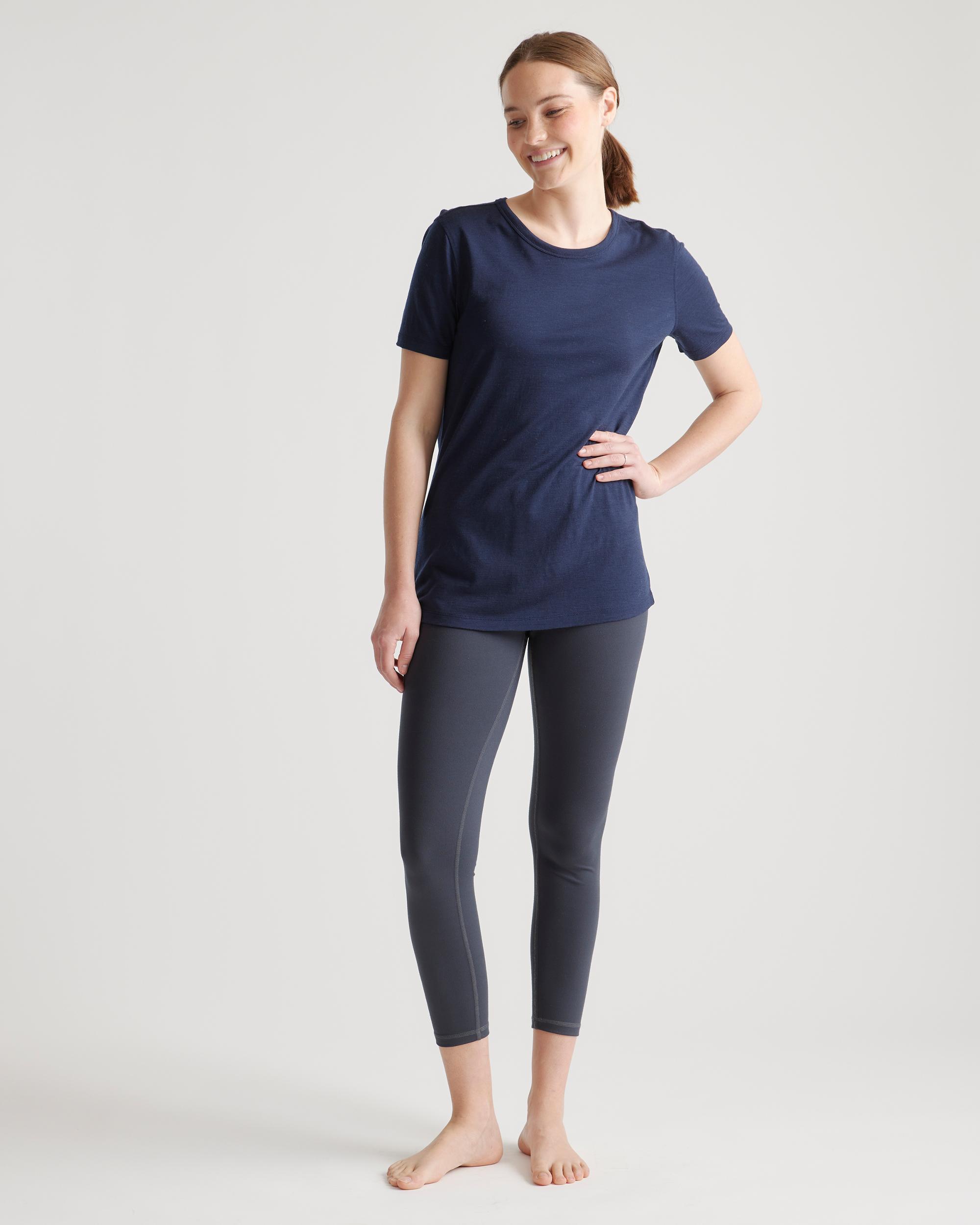 Quince | Women's 100% Merino Wool All-Season Base Layer T-Shirt Size XL, Merino/Cotton Product Image