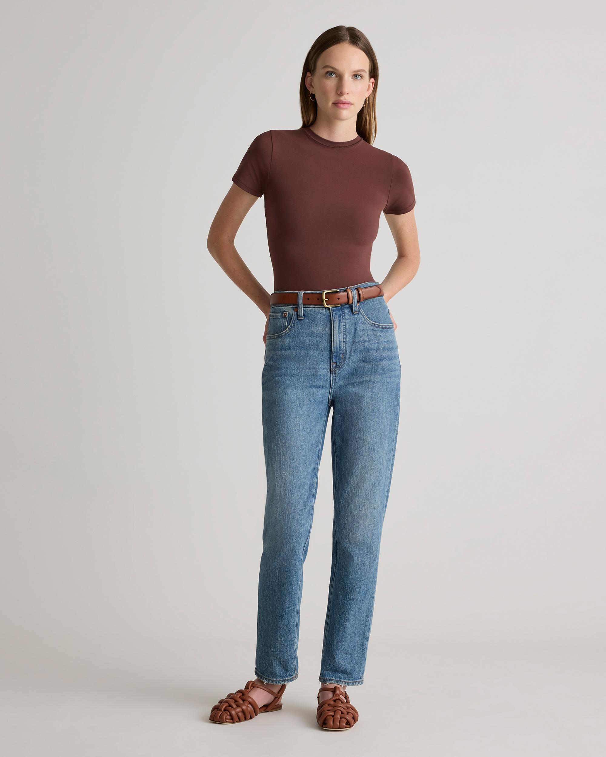 Quince | Women's Stretch Cotton Jersey Fitted T-Shirt Organic Cotton Product Image