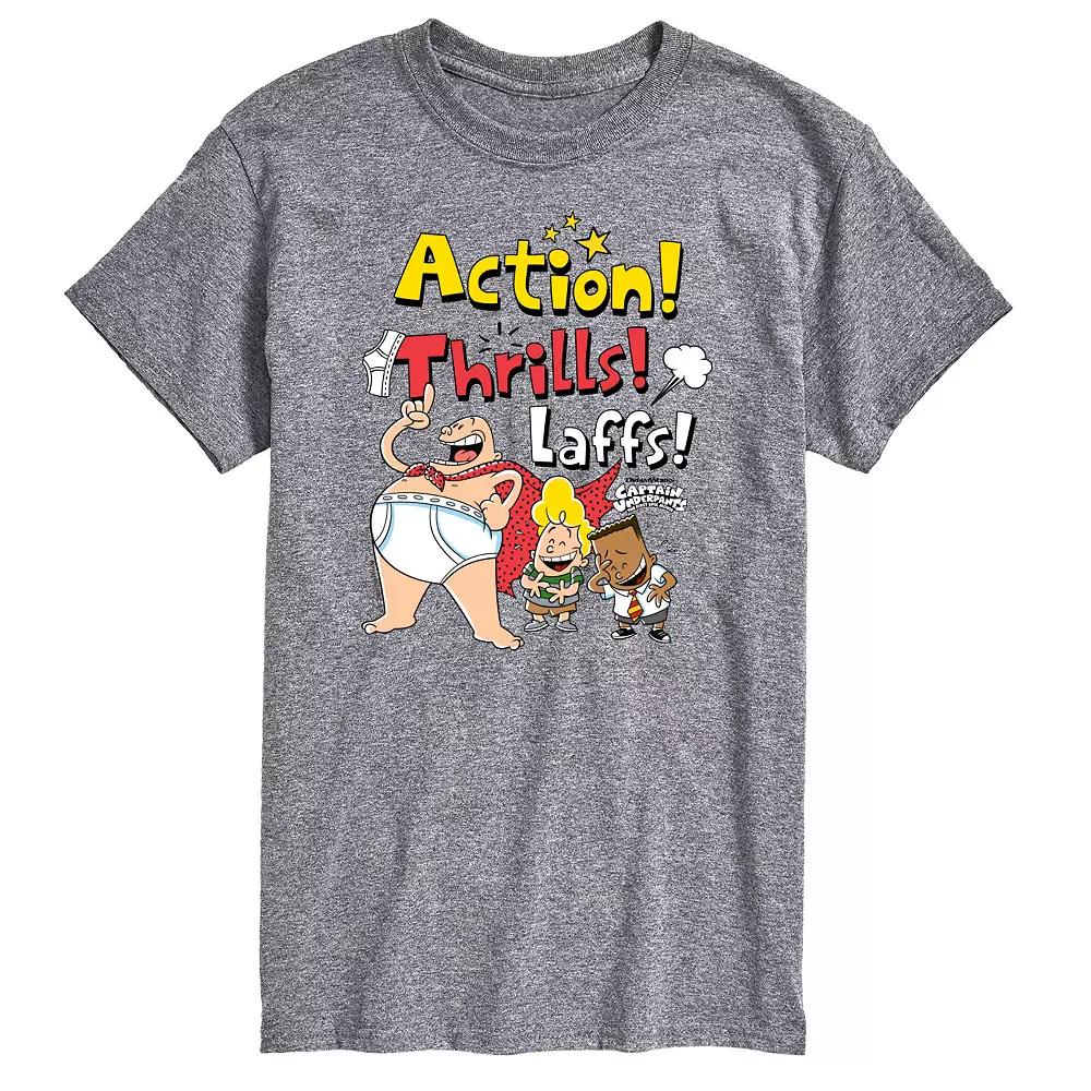 Big & Tall Captain Underpants Action Thrills Graphic Tee, Men's,  Product Image