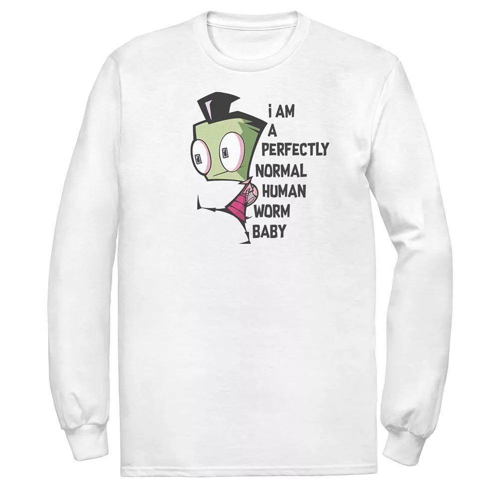 Men's Nickelodeon Invader Zim And Gir Watercolor Portrait Logo Long Sleeve Graphic Tee,  Product Image