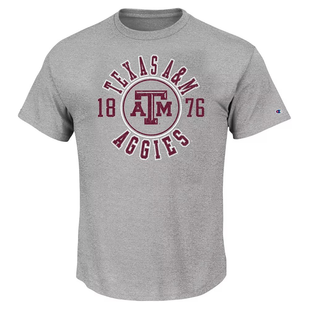 Men's Champion Heather Gray Texas A&M Aggies Big & Tall Circle Logo T-Shirt, Size: XLT, Grey Product Image