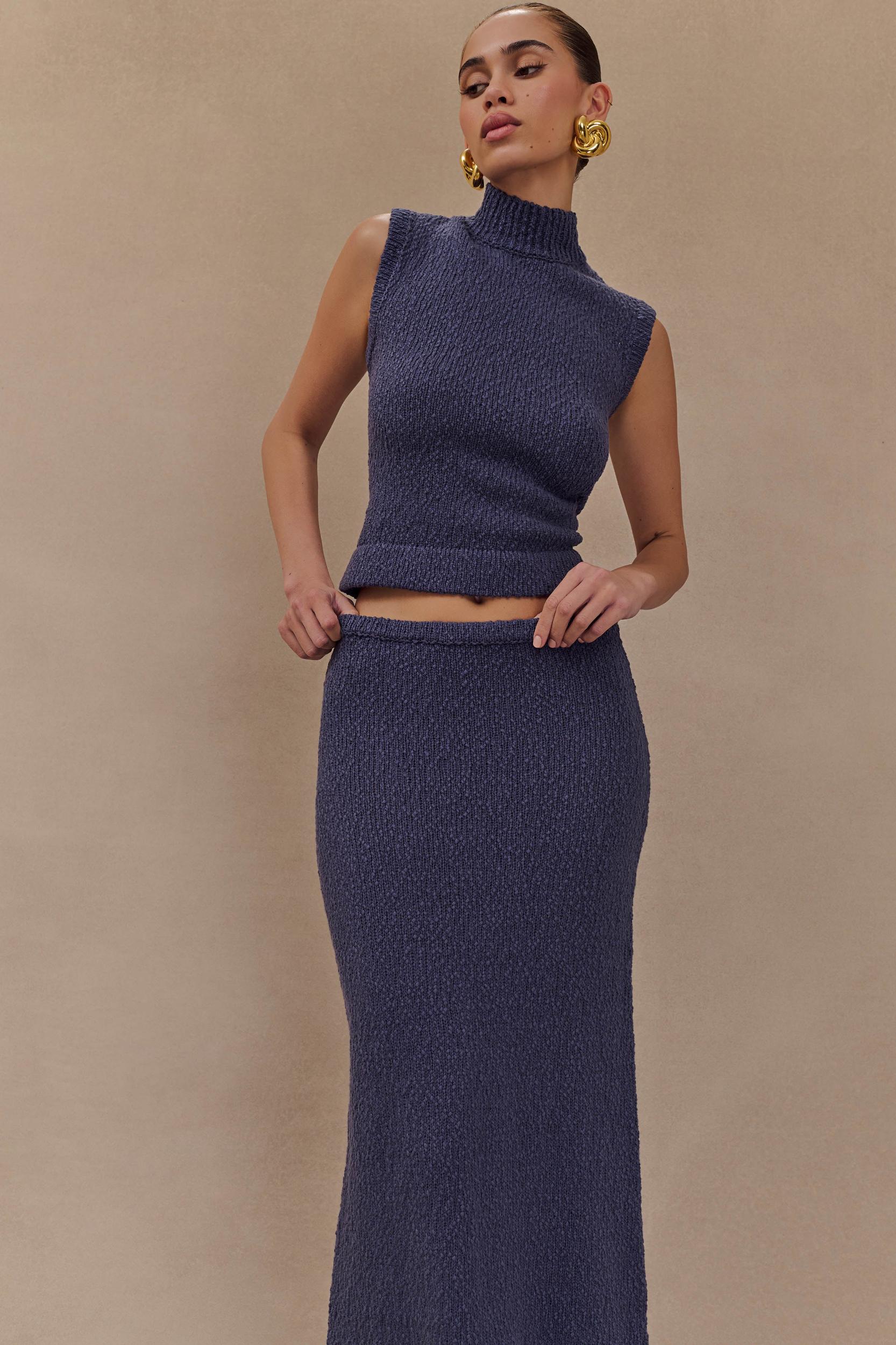 Azalea Sleeveless Knit Top - Steel Product Image