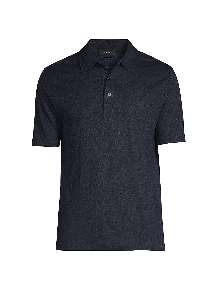 Mens Linen Polo Shirt Product Image