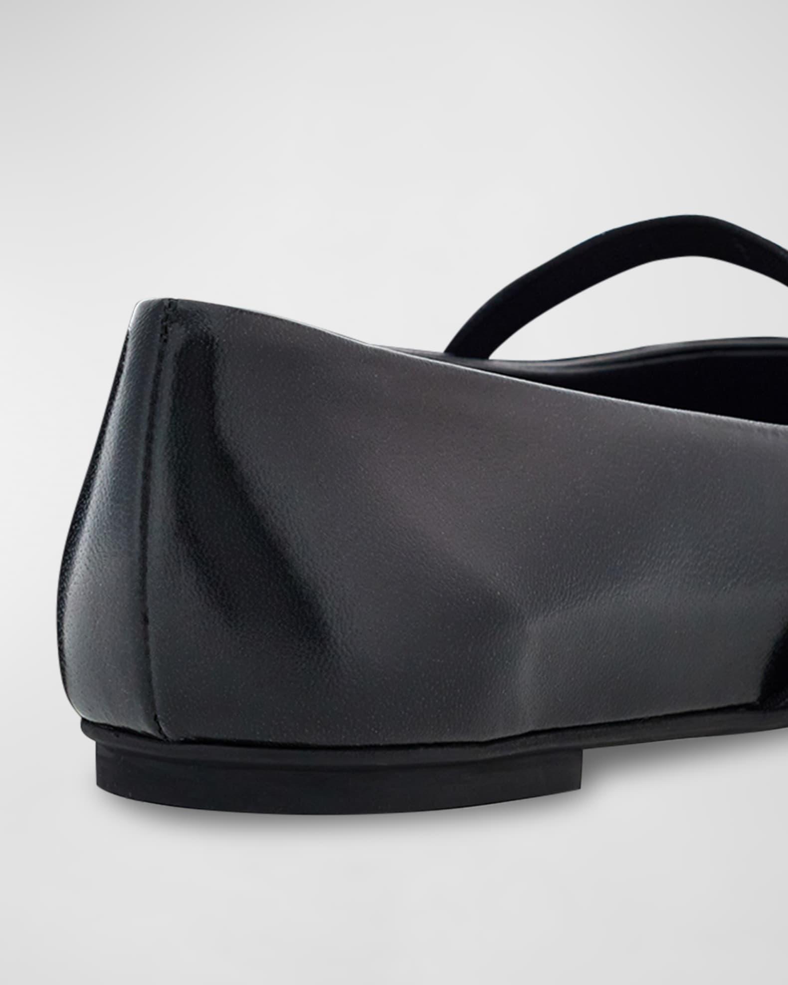 Zina Leather Bow Mary Jane Ballerina Flats Product Image