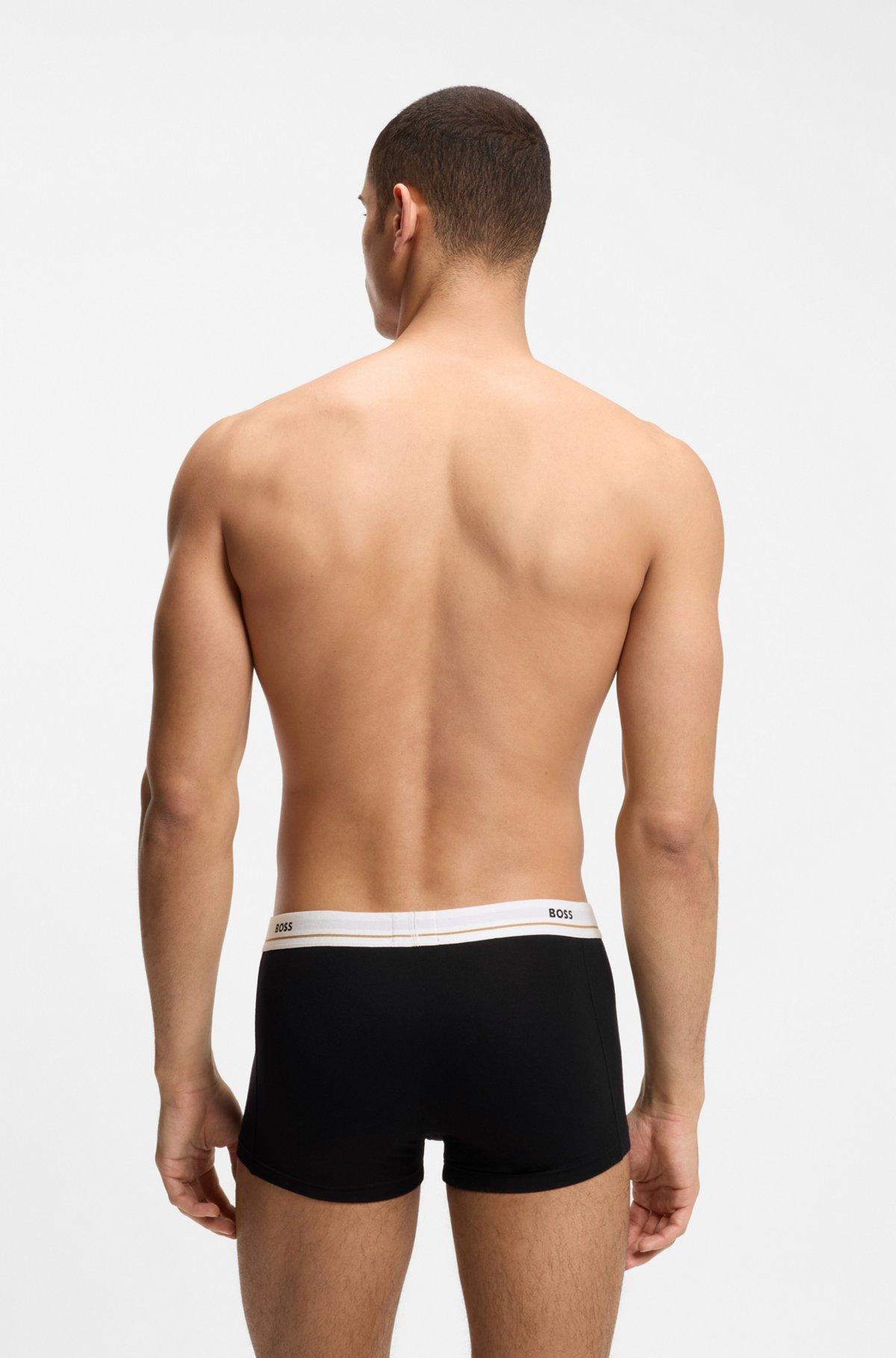 Five-pack of stretch-cotton trunks with logo waistbands Product Image