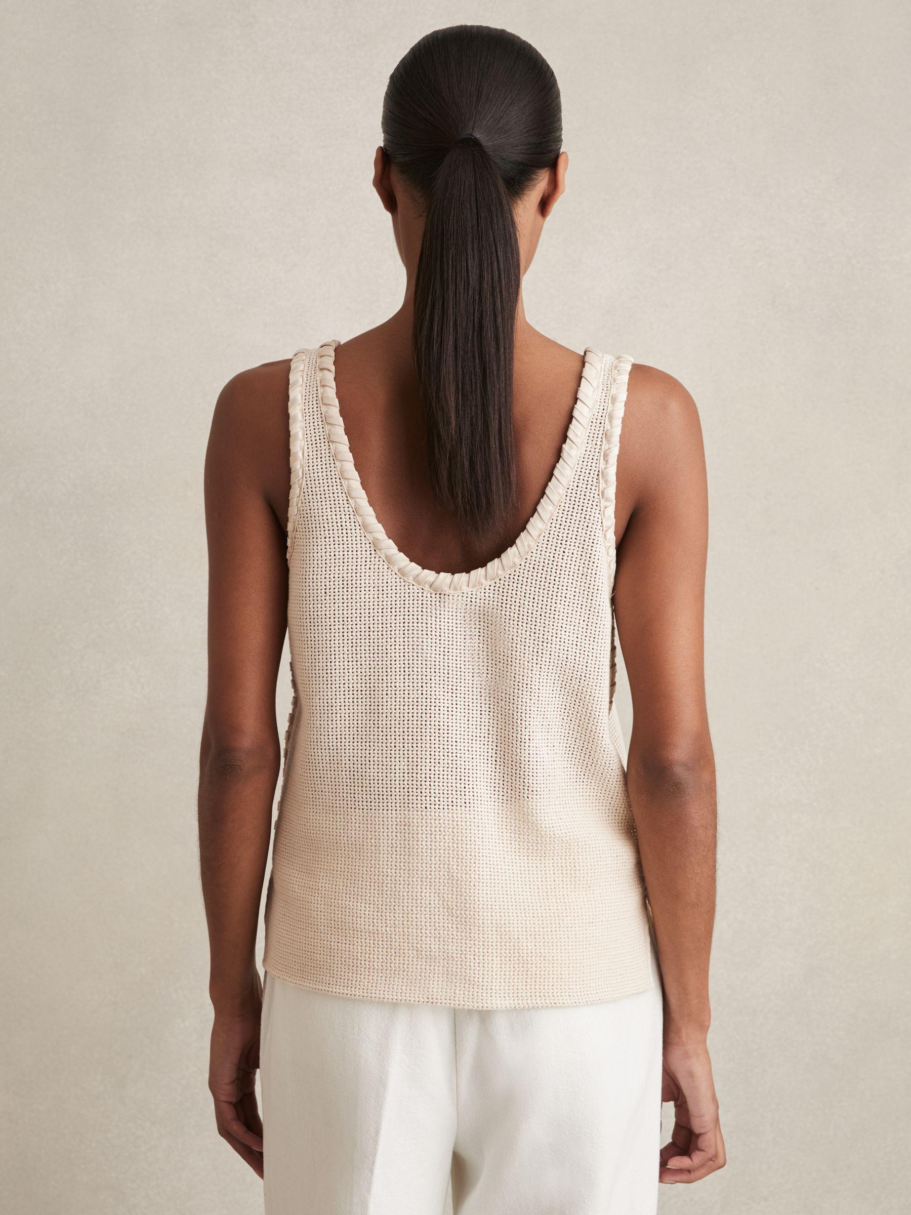 Crochet Tank Top in Cream Product Image