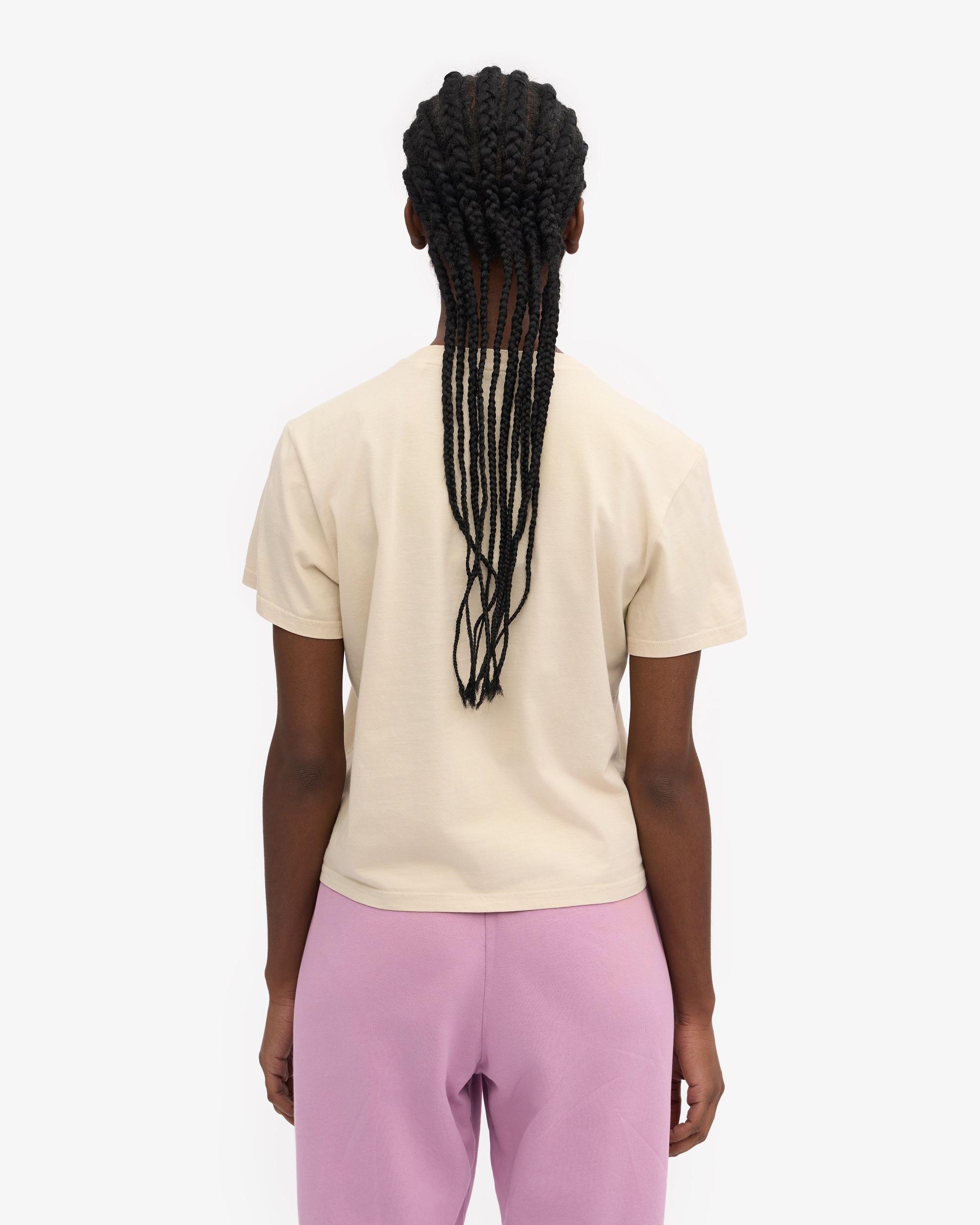 Organic Boxy Crop Tee - Ivory White Product Image